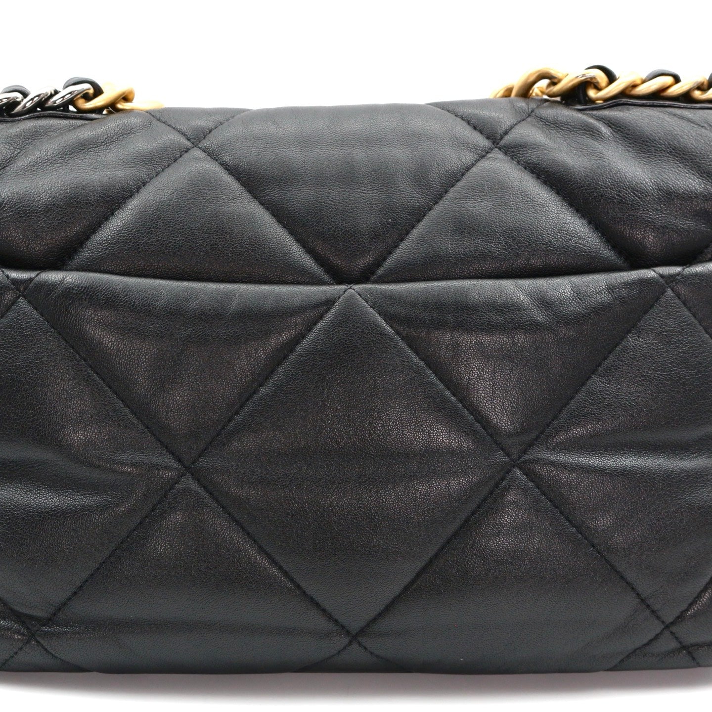 CHANEL Black Lambskin Large Chanel 19 Flap Bag [Used]