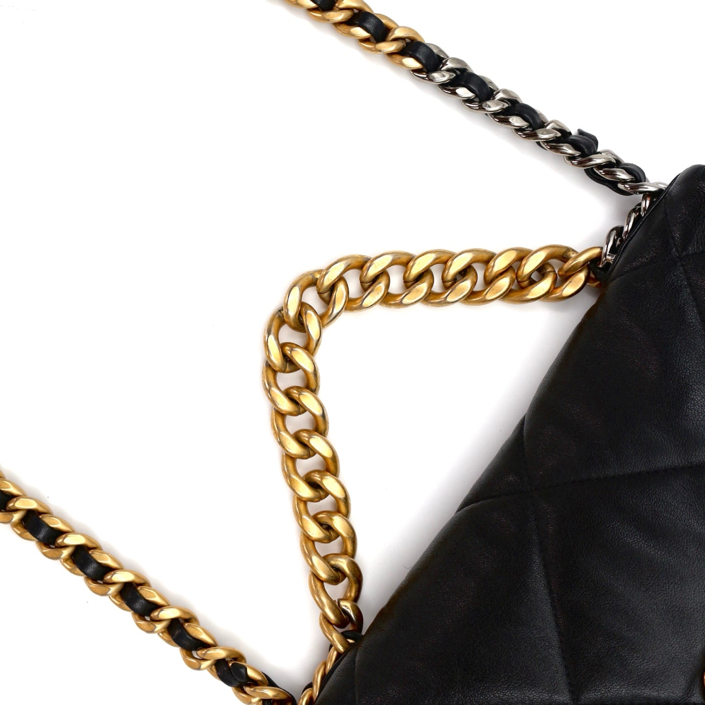 CHANEL Black Lambskin Large Chanel 19 Flap Bag [Used]