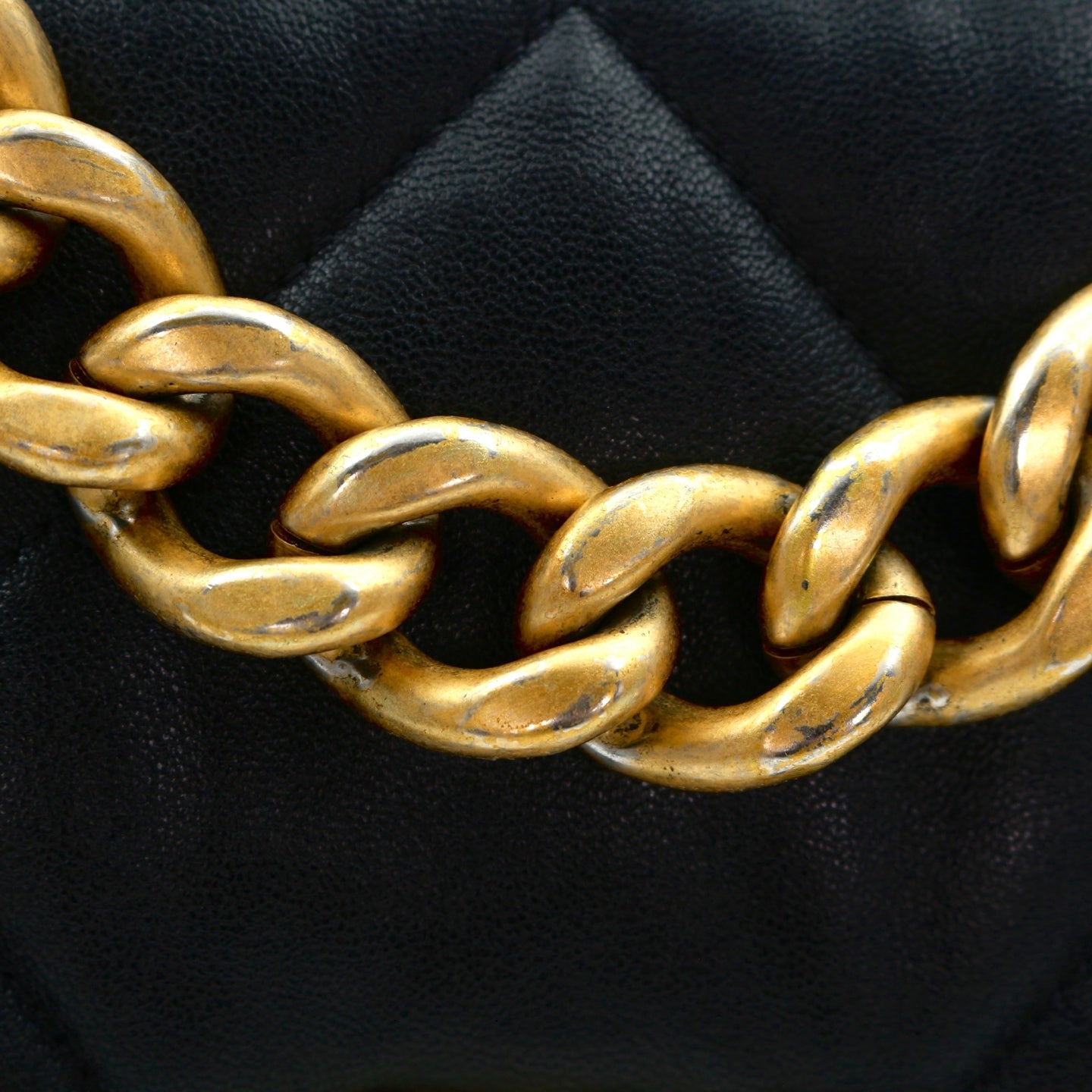 CHANEL Black Lambskin Large Chanel 19 Flap Bag [Used]