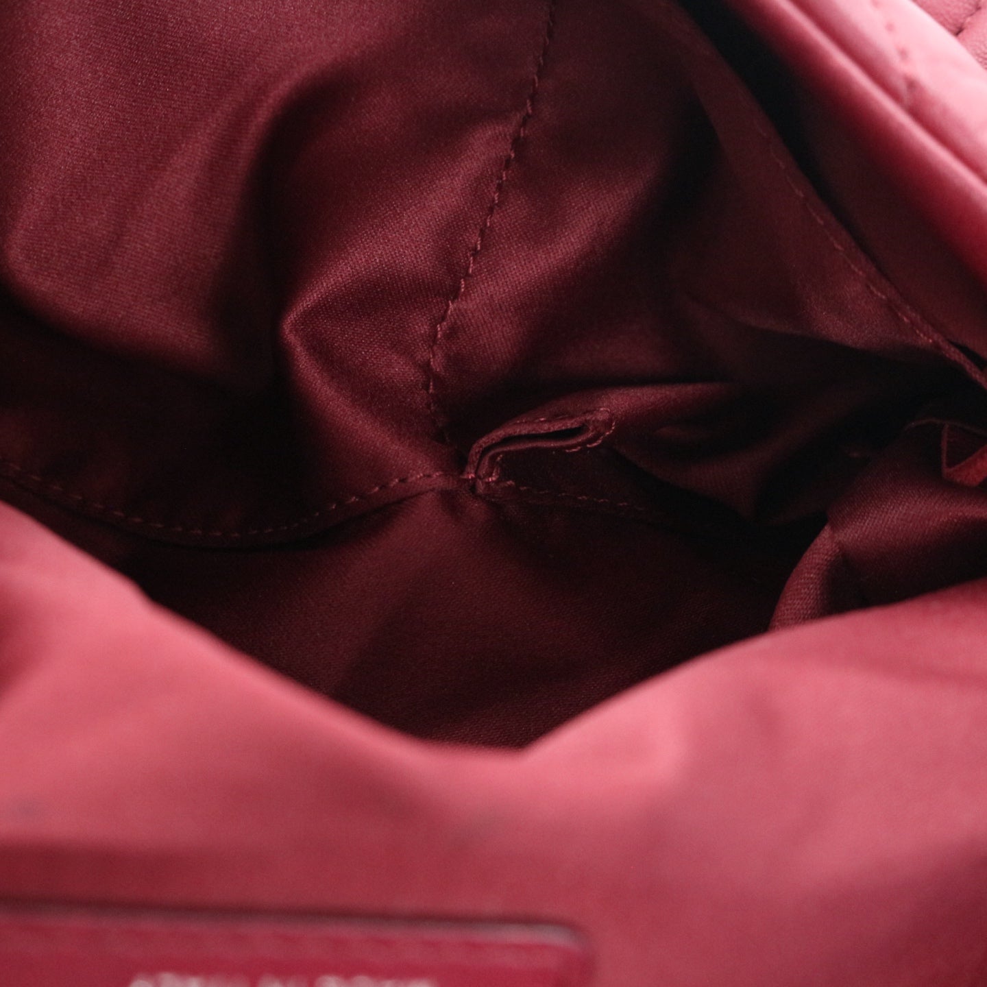 CHANEL Burgundy Lambskin Quilted Chain Flap Bag [Used]