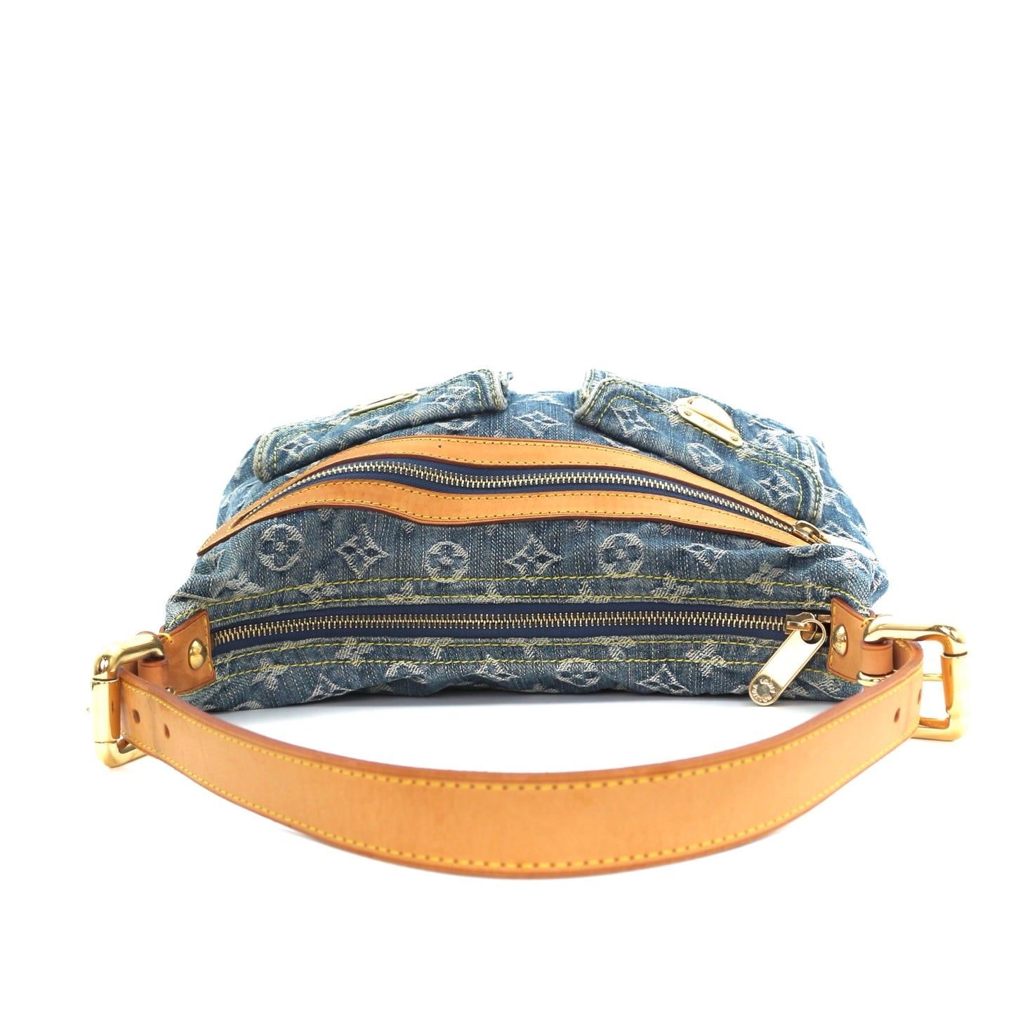 Louis Vuitton Blue Denim Manhattan Shoulder Bag [Used]