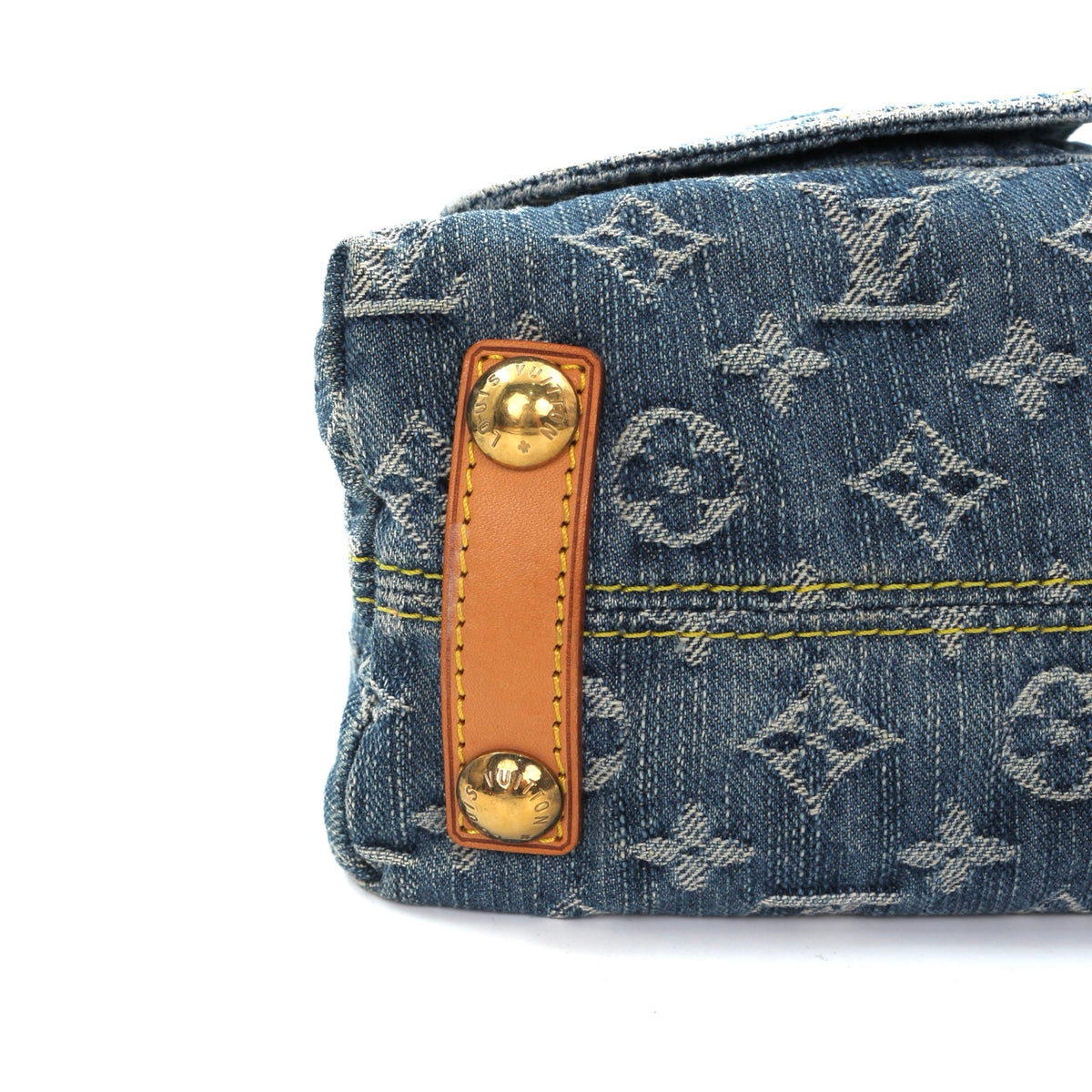 Louis Vuitton Blue Denim Manhattan Shoulder Bag [Used]