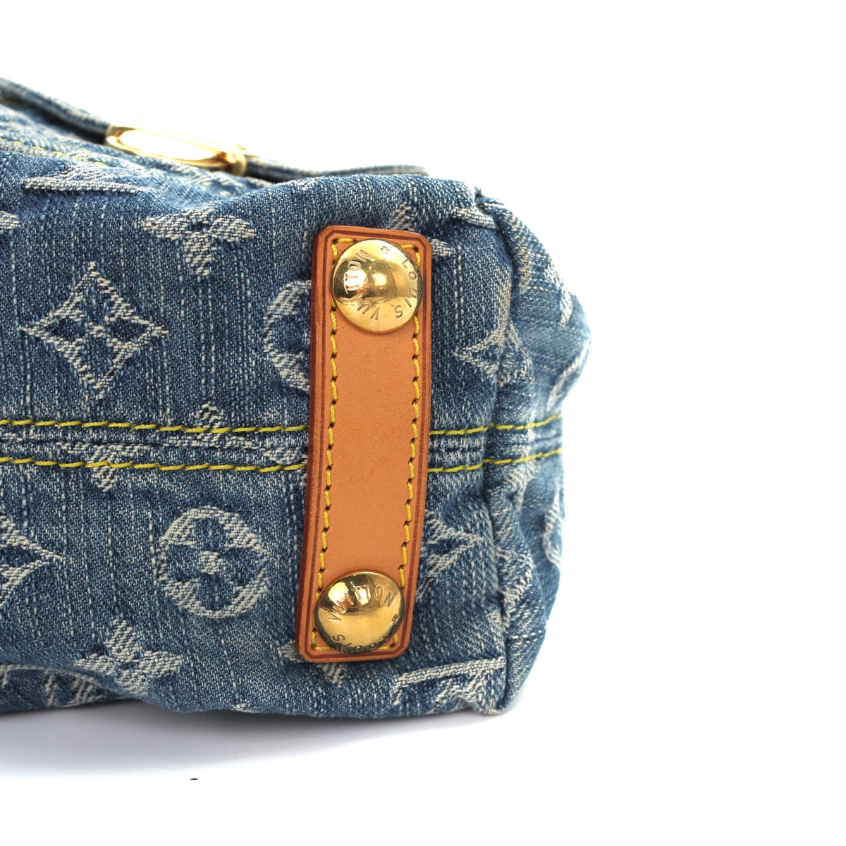 Louis Vuitton Blue Denim Manhattan Shoulder Bag [Used]