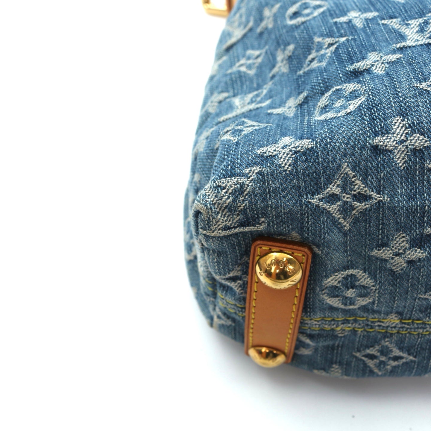 Louis Vuitton Blue Denim Manhattan Shoulder Bag [Used]