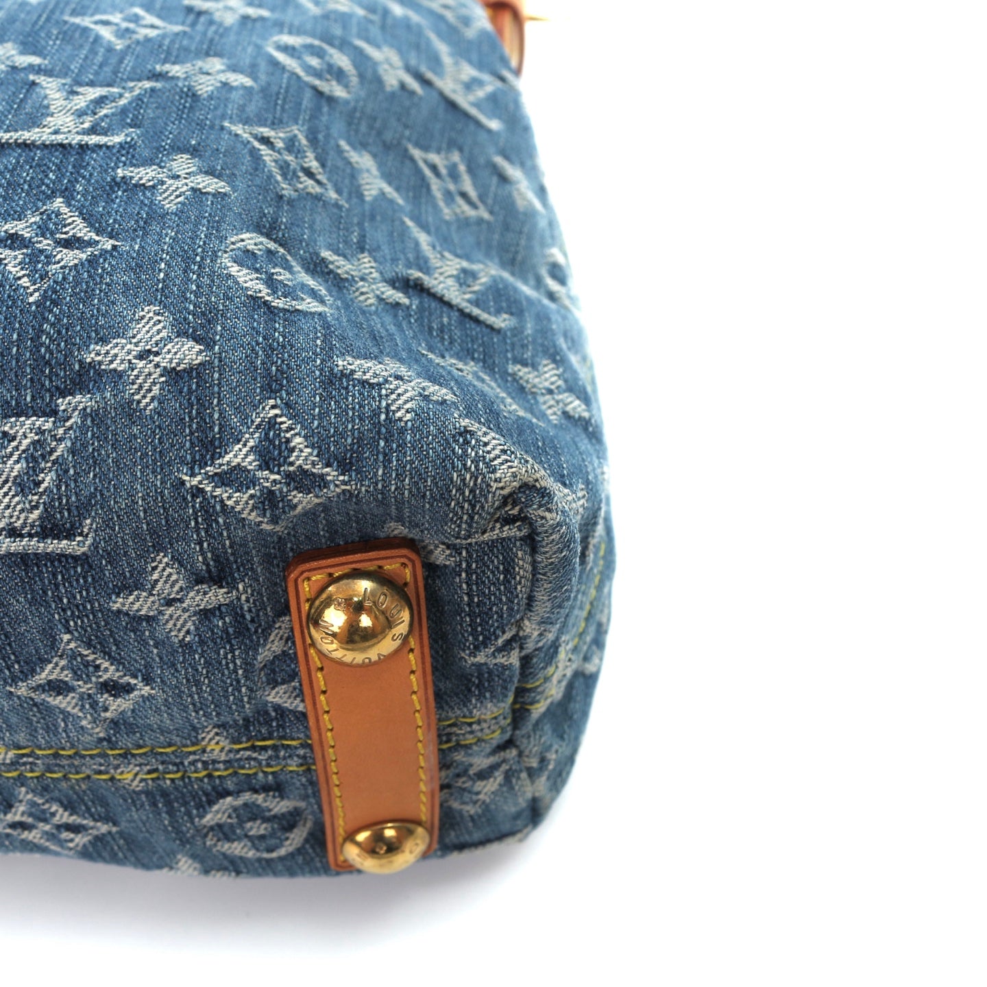 Louis Vuitton Blue Denim Manhattan Shoulder Bag [Used]