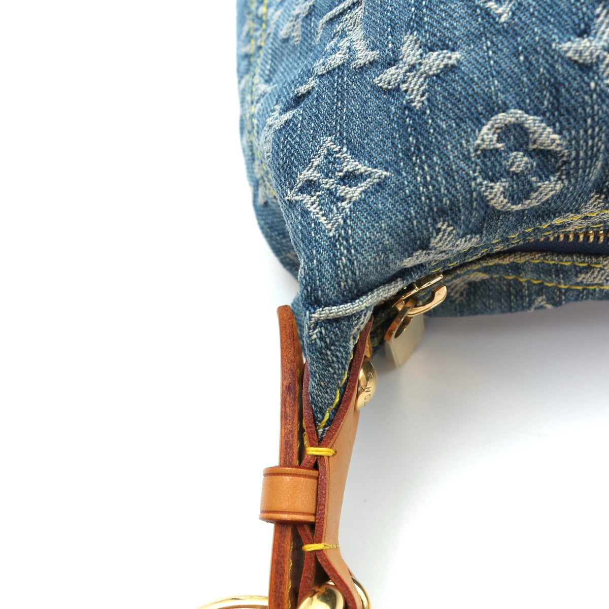 Louis Vuitton Blue Denim Manhattan Shoulder Bag [Used]