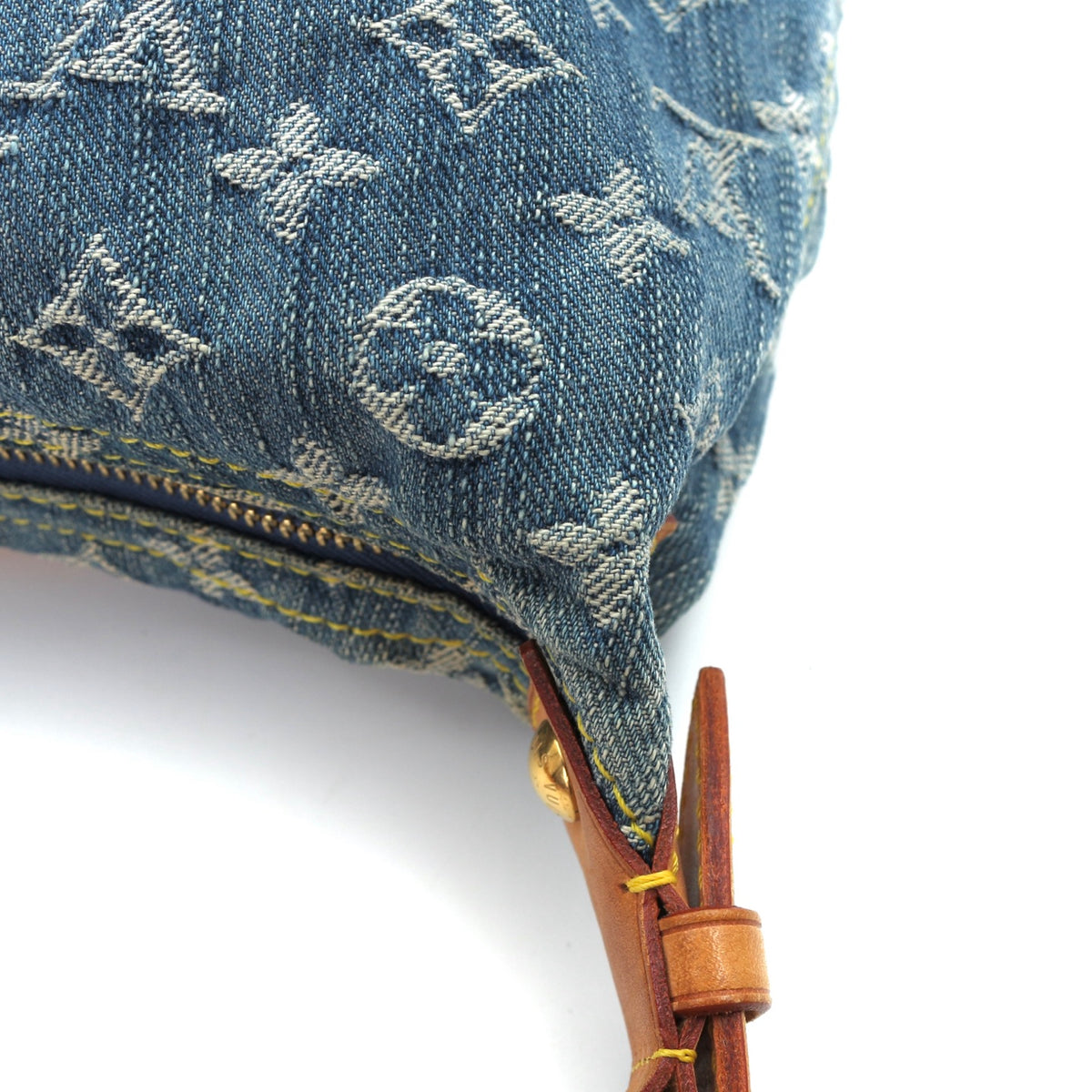 Louis Vuitton Blue Denim Manhattan Shoulder Bag [Used]