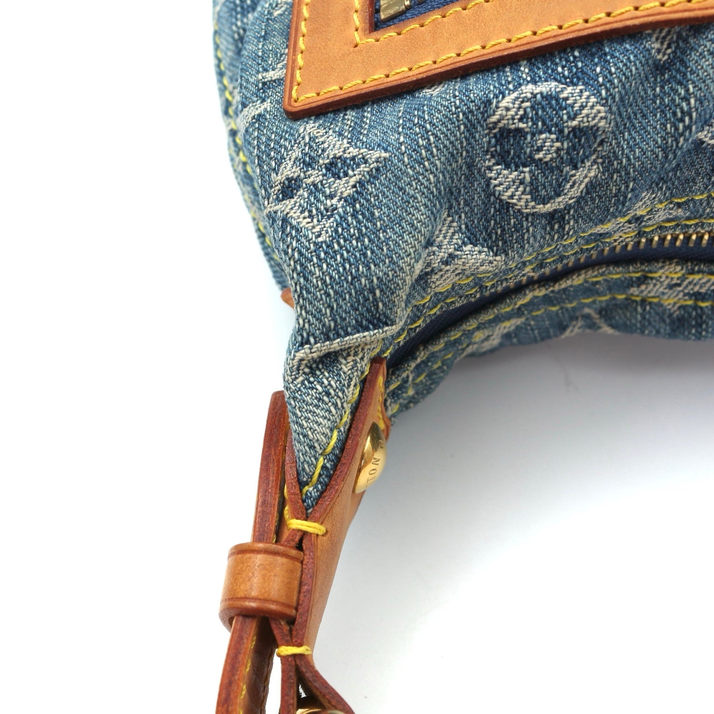 Louis Vuitton Blue Denim Manhattan Shoulder Bag [Used]