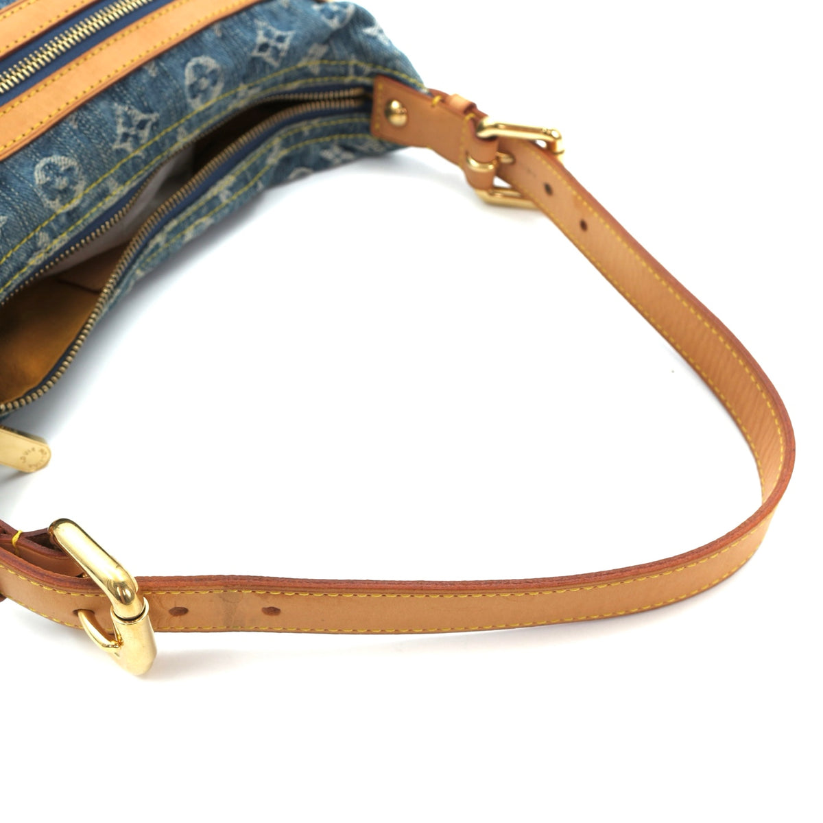 Louis Vuitton Blue Denim Manhattan Shoulder Bag [Used]