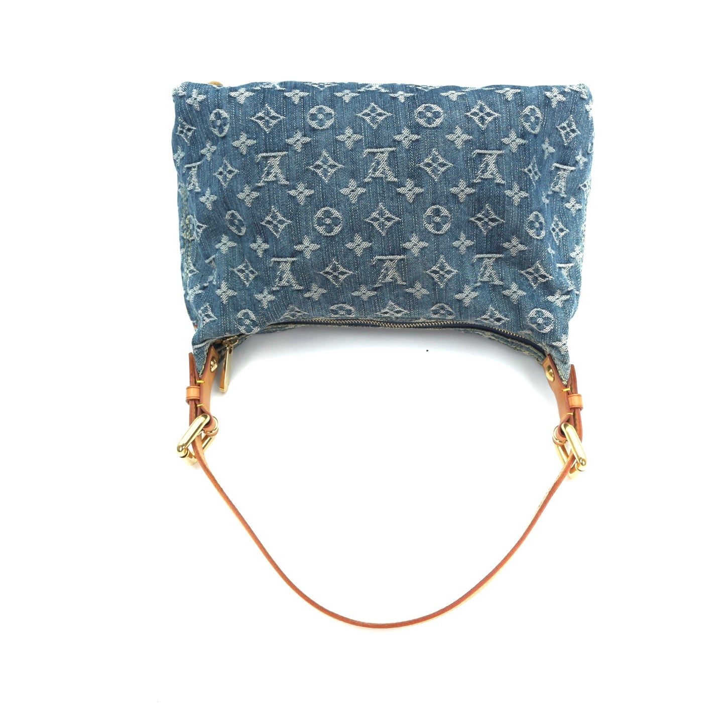 Louis Vuitton Blue Denim Manhattan Shoulder Bag [Used]