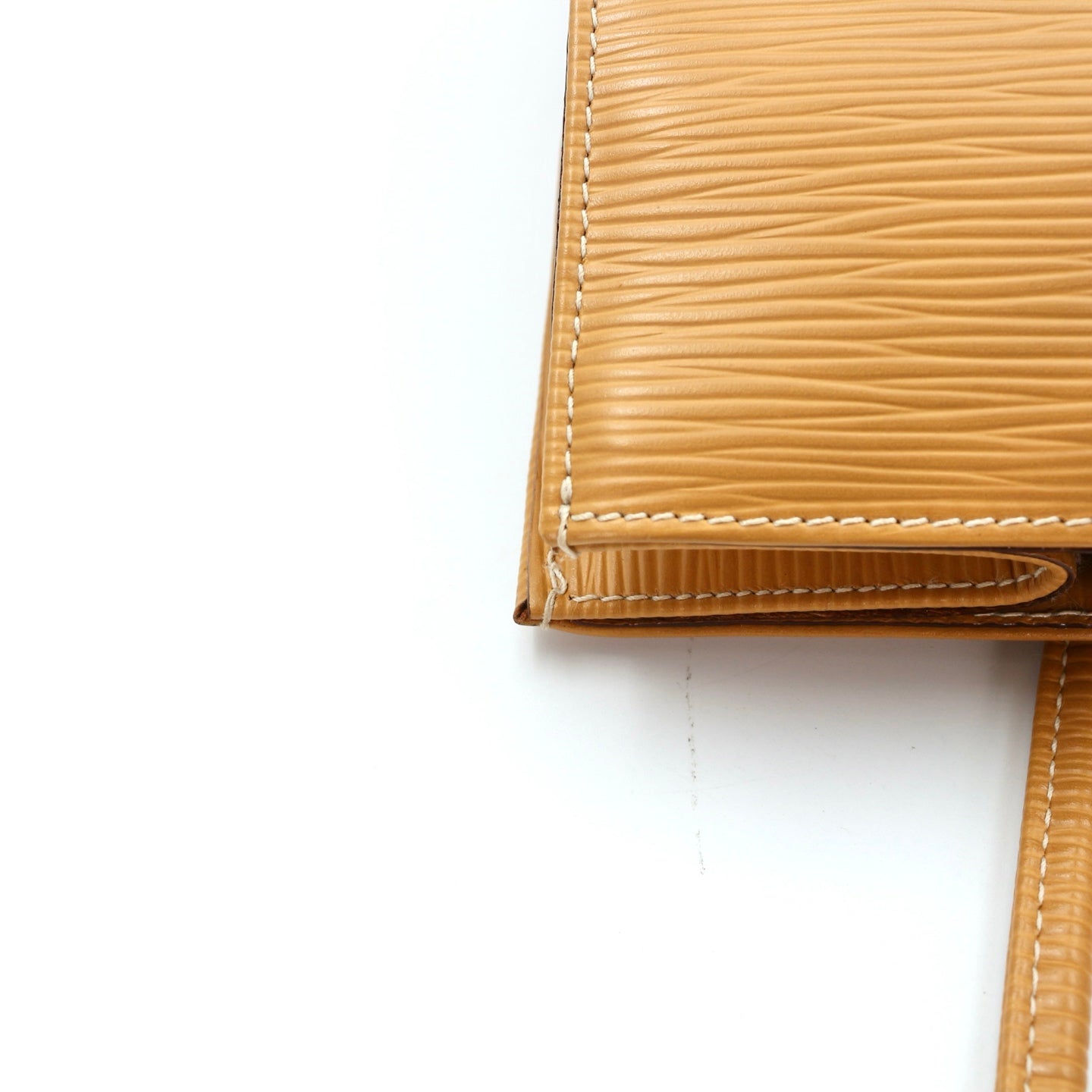 Fendi Yellow Embossed Leather Shoulder Tote Bag [Used]