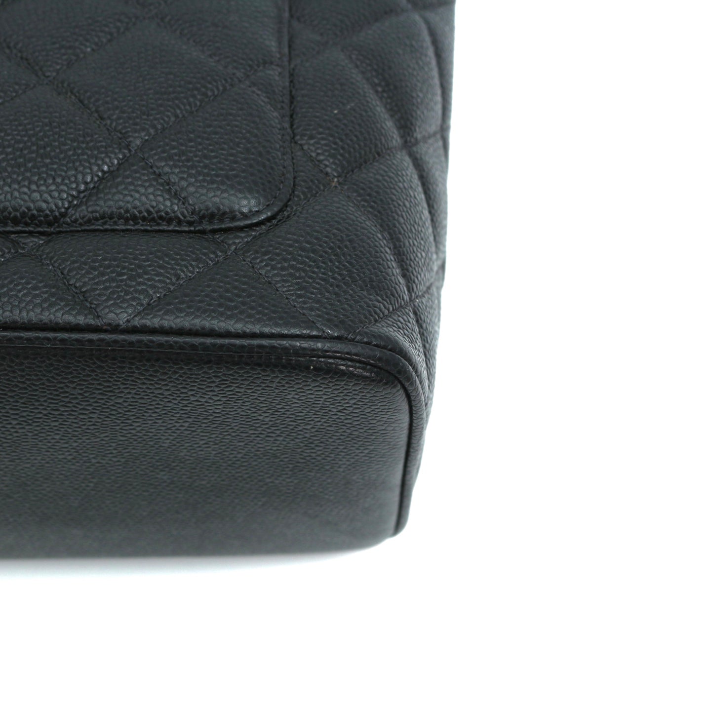 Chanel CC Black Caviar Leather “Hilton” Tote Bag Gold-Tone  [Used]
