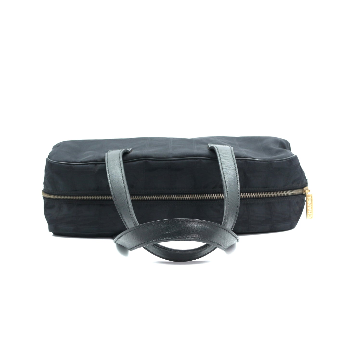 CHANEL Black Canvas Chocolate Bar Baguette Bag [Used]