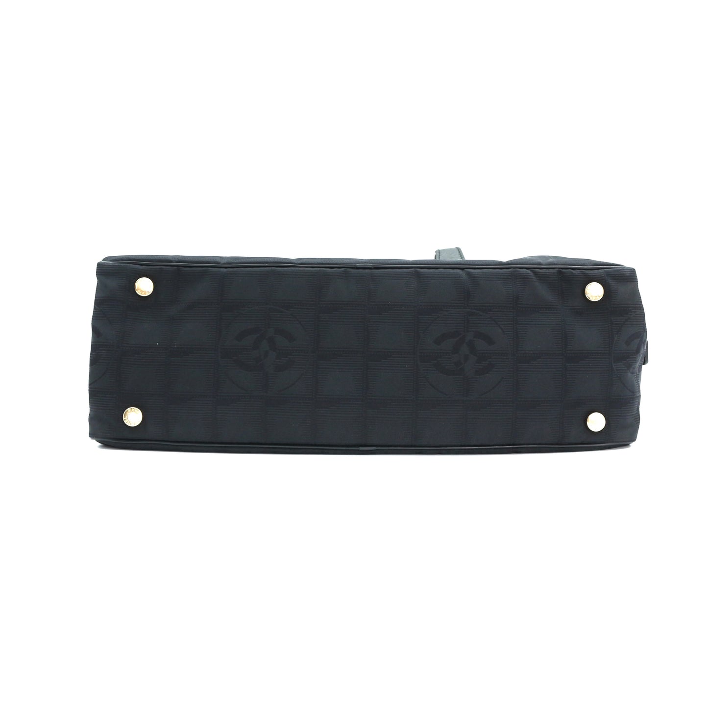 CHANEL Black Canvas Chocolate Bar Baguette Bag [Used]