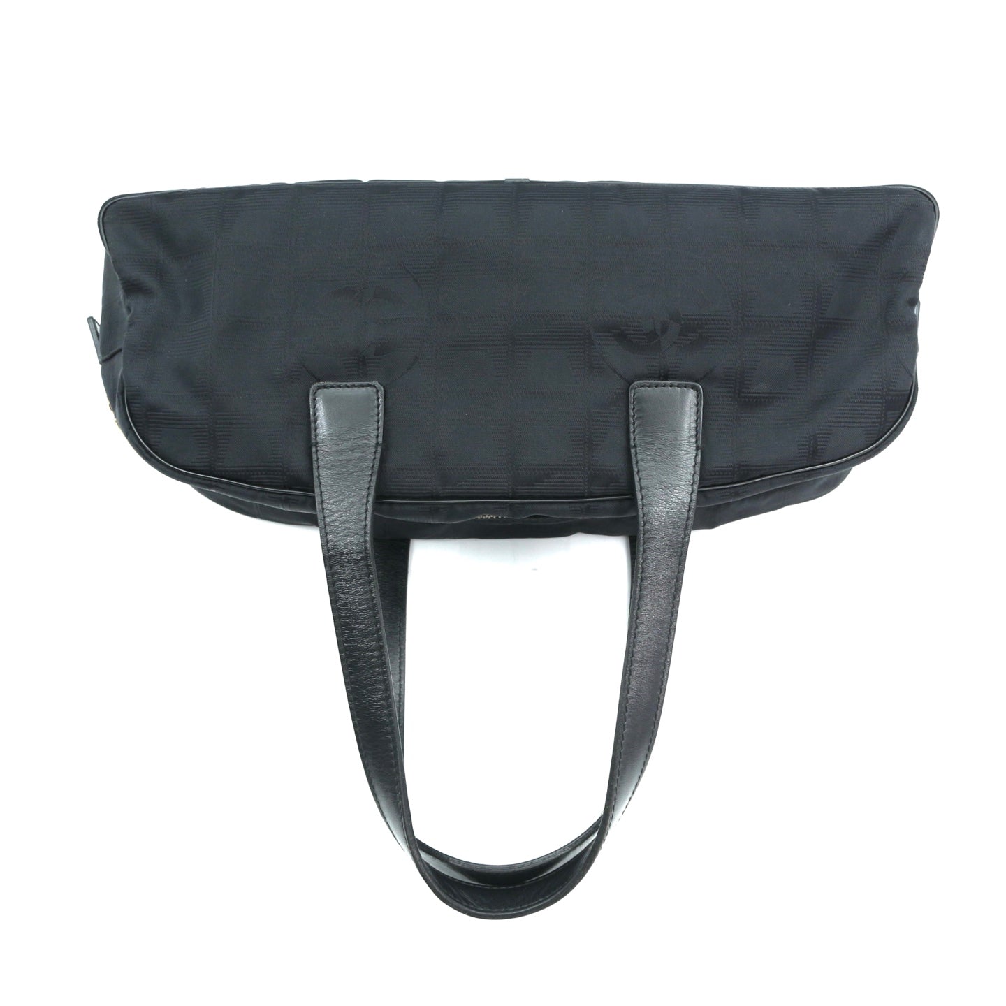 CHANEL Black Canvas Chocolate Bar Baguette Bag [Used]