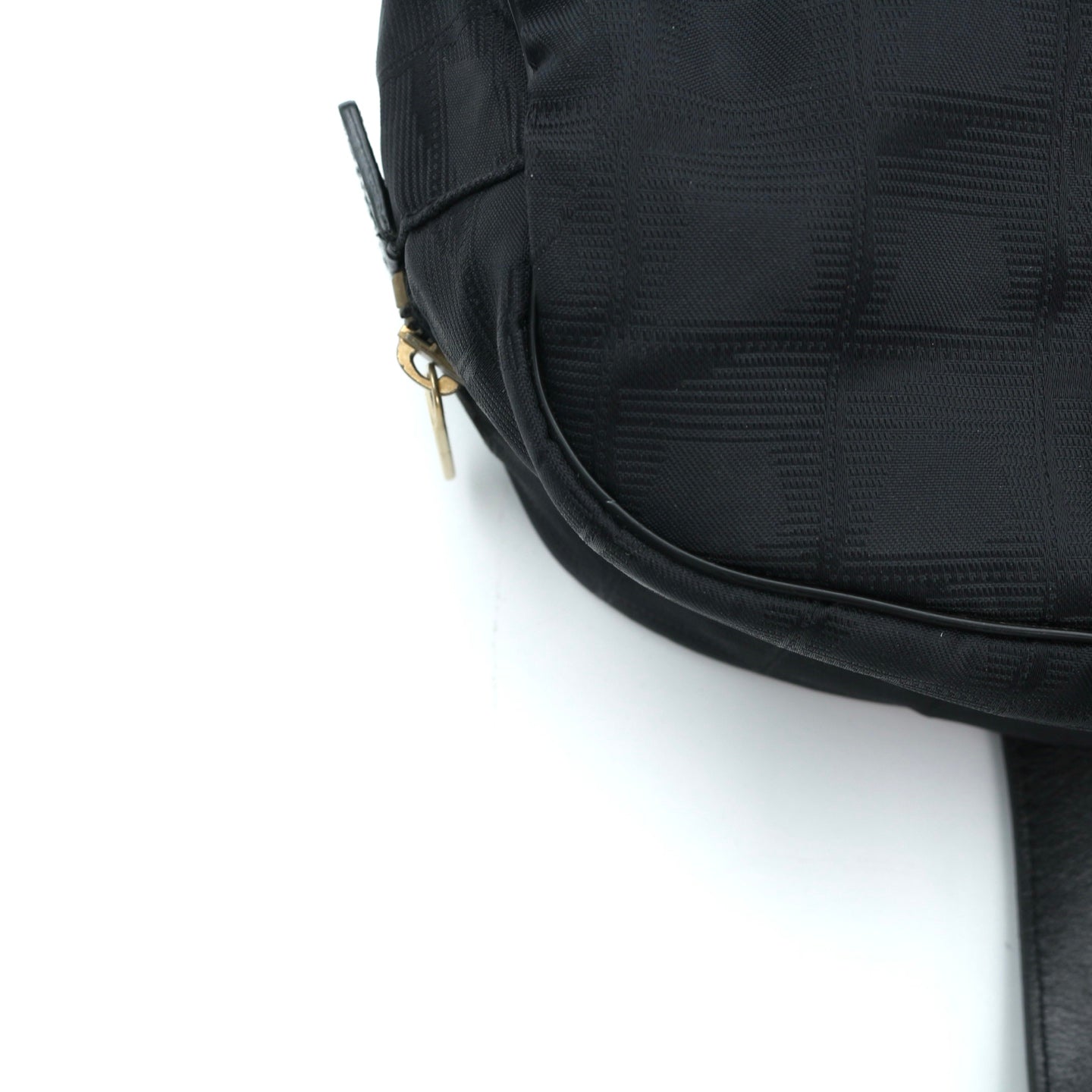 CHANEL Black Canvas Chocolate Bar Baguette Bag [Used]