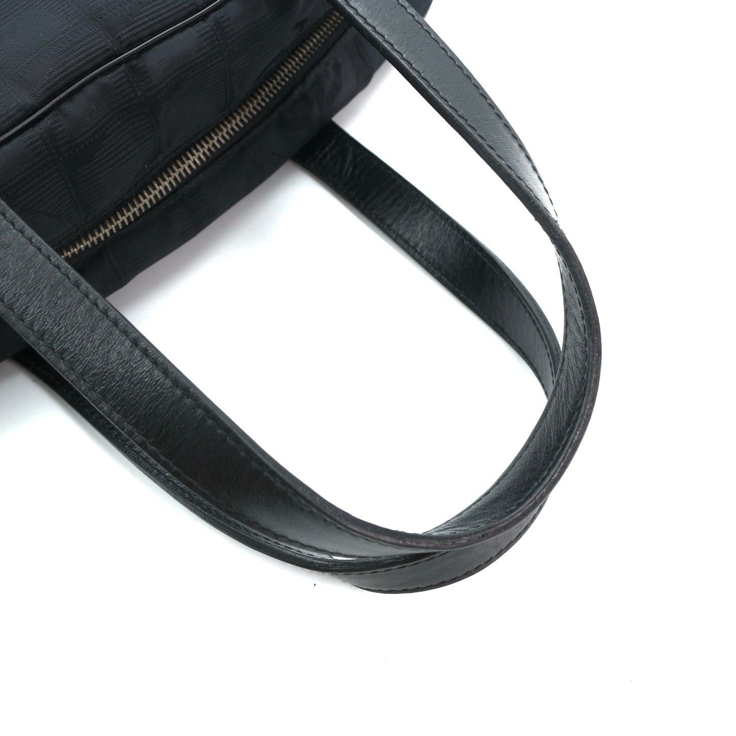 CHANEL Black Canvas Chocolate Bar Baguette Bag [Used]