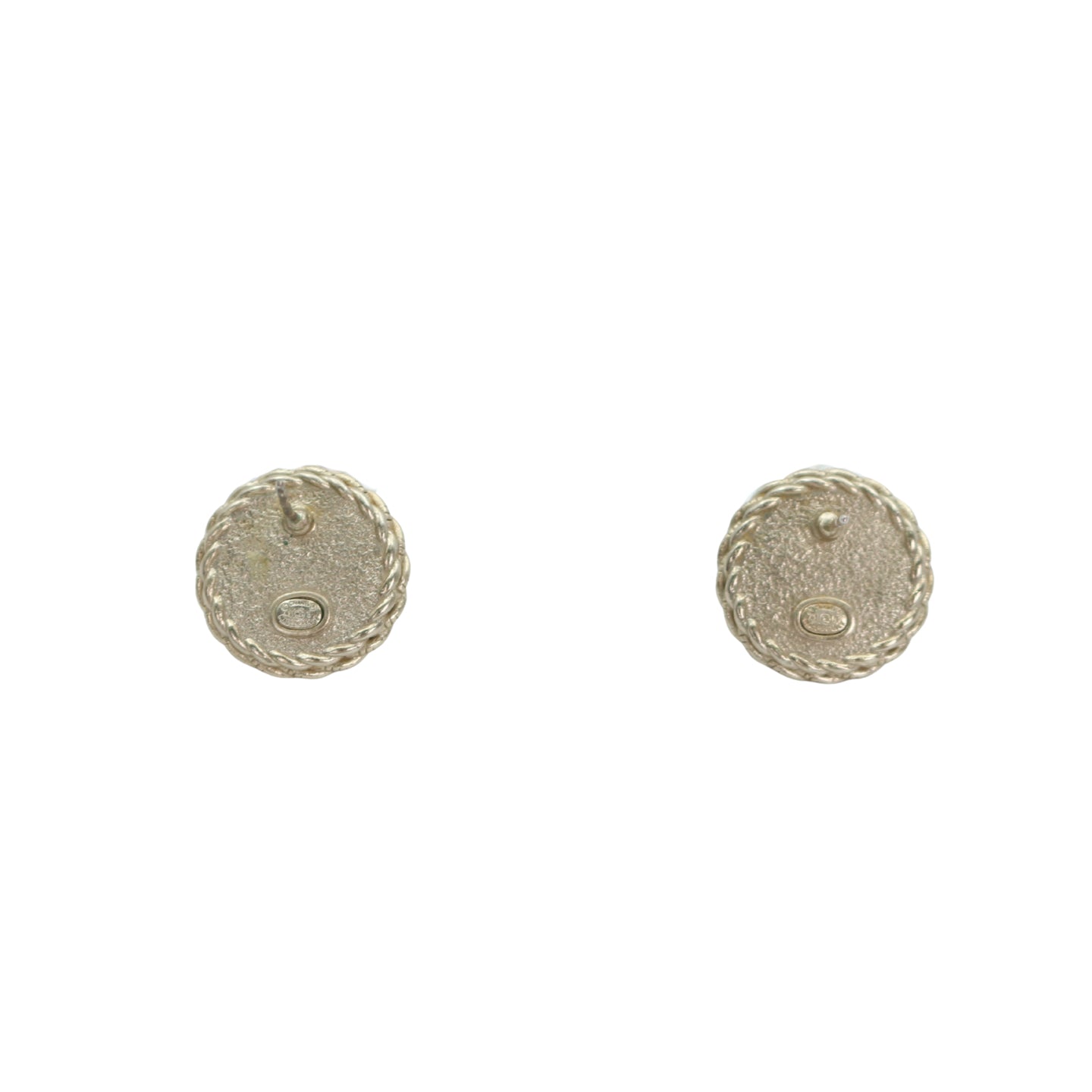 CHANEL Pearl & Crystal CC Twist Stud Earrings A21B [Used]