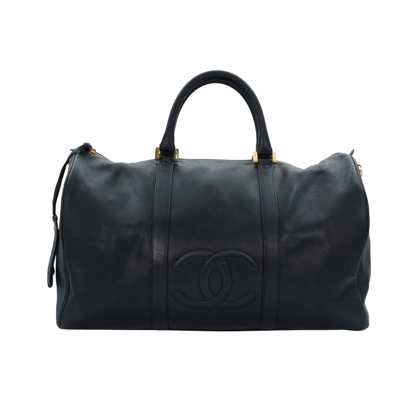 CHANEL Black Caviar Leather Boston Bag [Used]