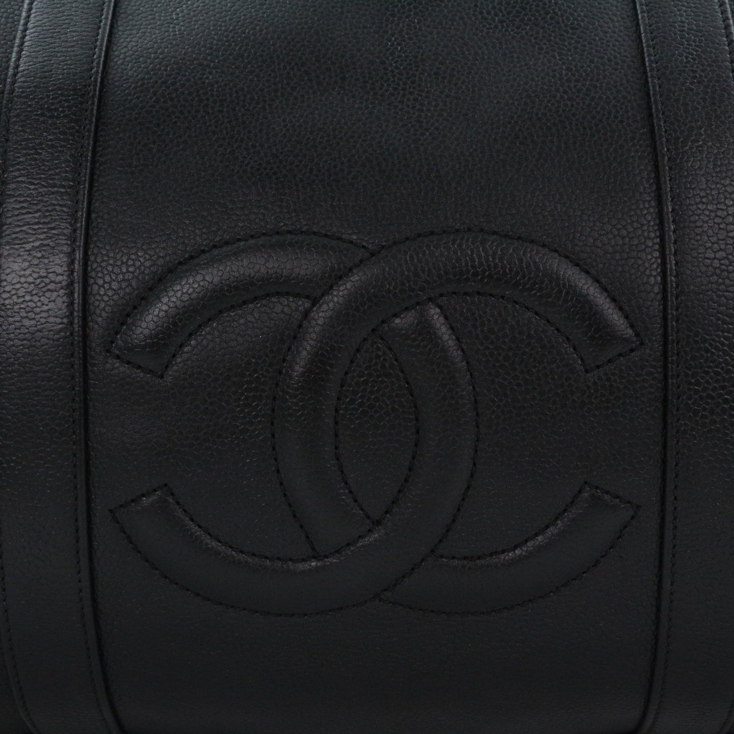 CHANEL Black Caviar Leather Boston Bag [Used]