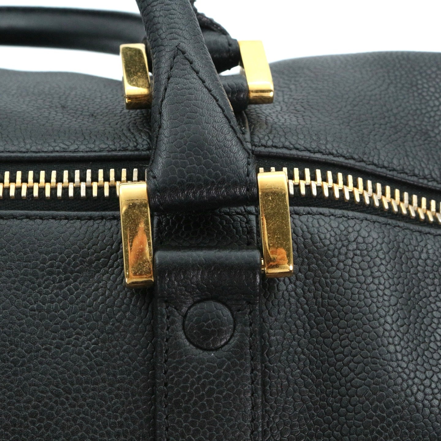 CHANEL Black Caviar Leather Boston Bag [Used]