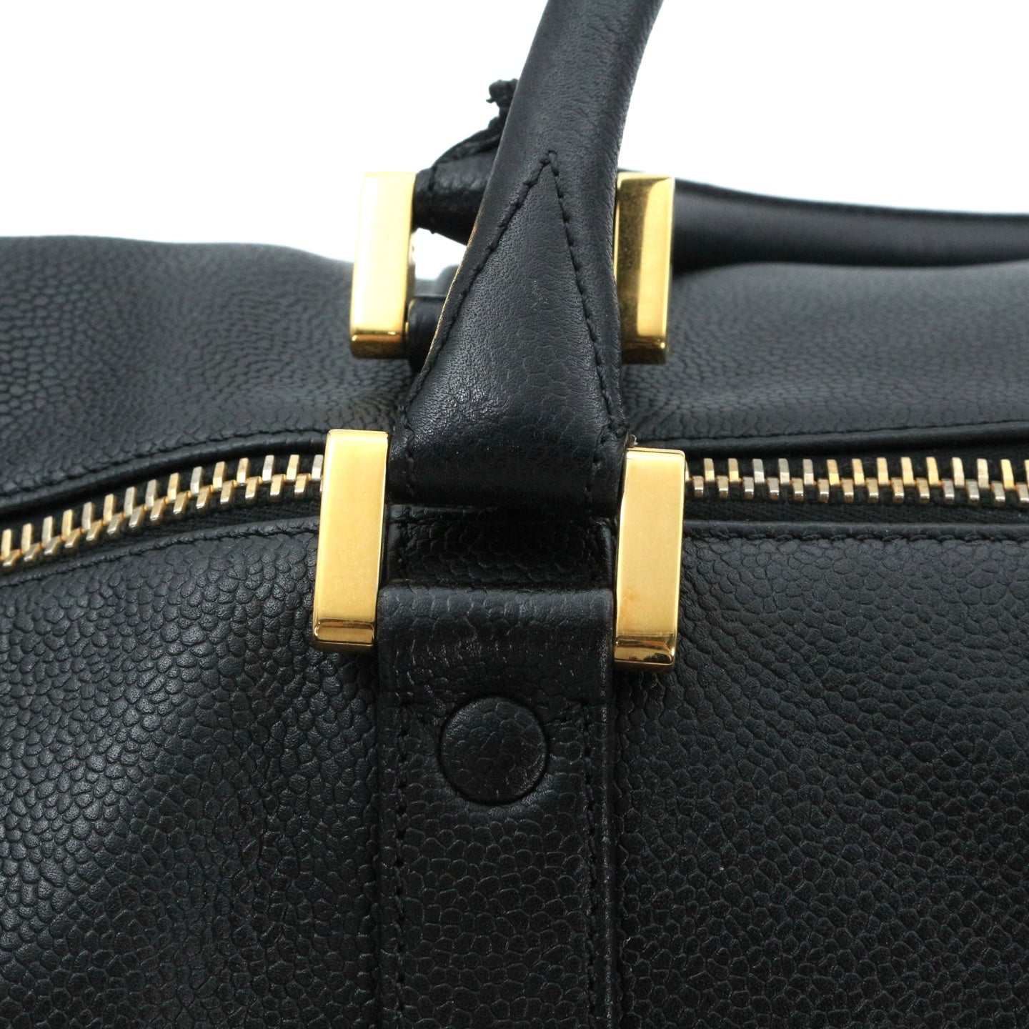 CHANEL Black Caviar Leather Boston Bag [Used]