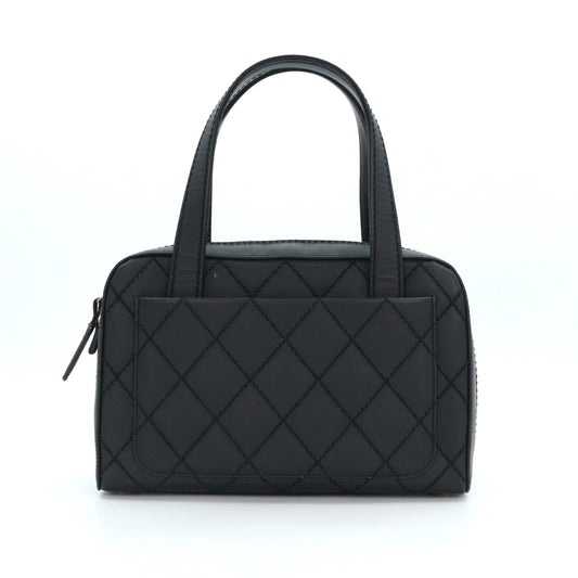 CHANEL Black Quilted Nubuck Leather Tote Bag[Used]