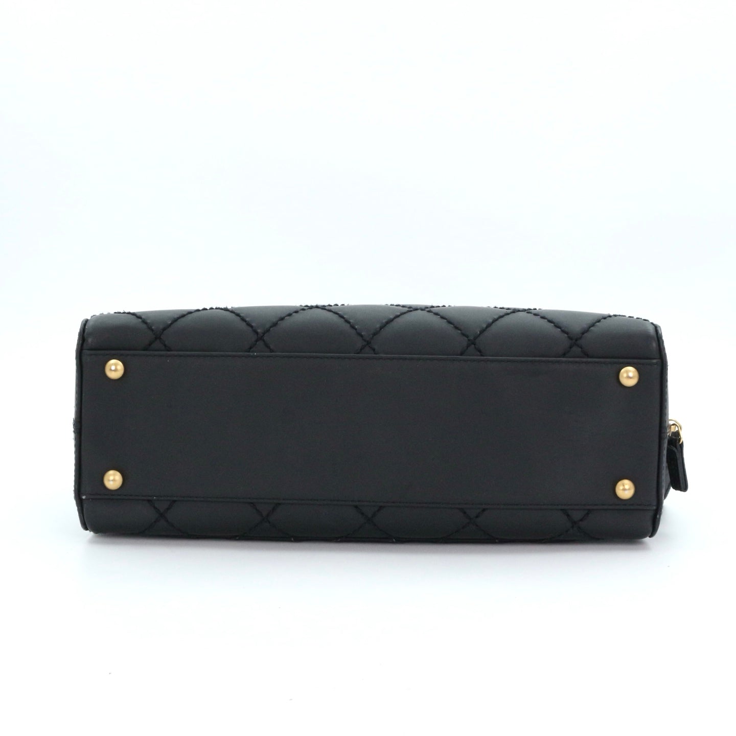 CHANEL Black Quilted Nubuck Leather Tote Bag[Used]