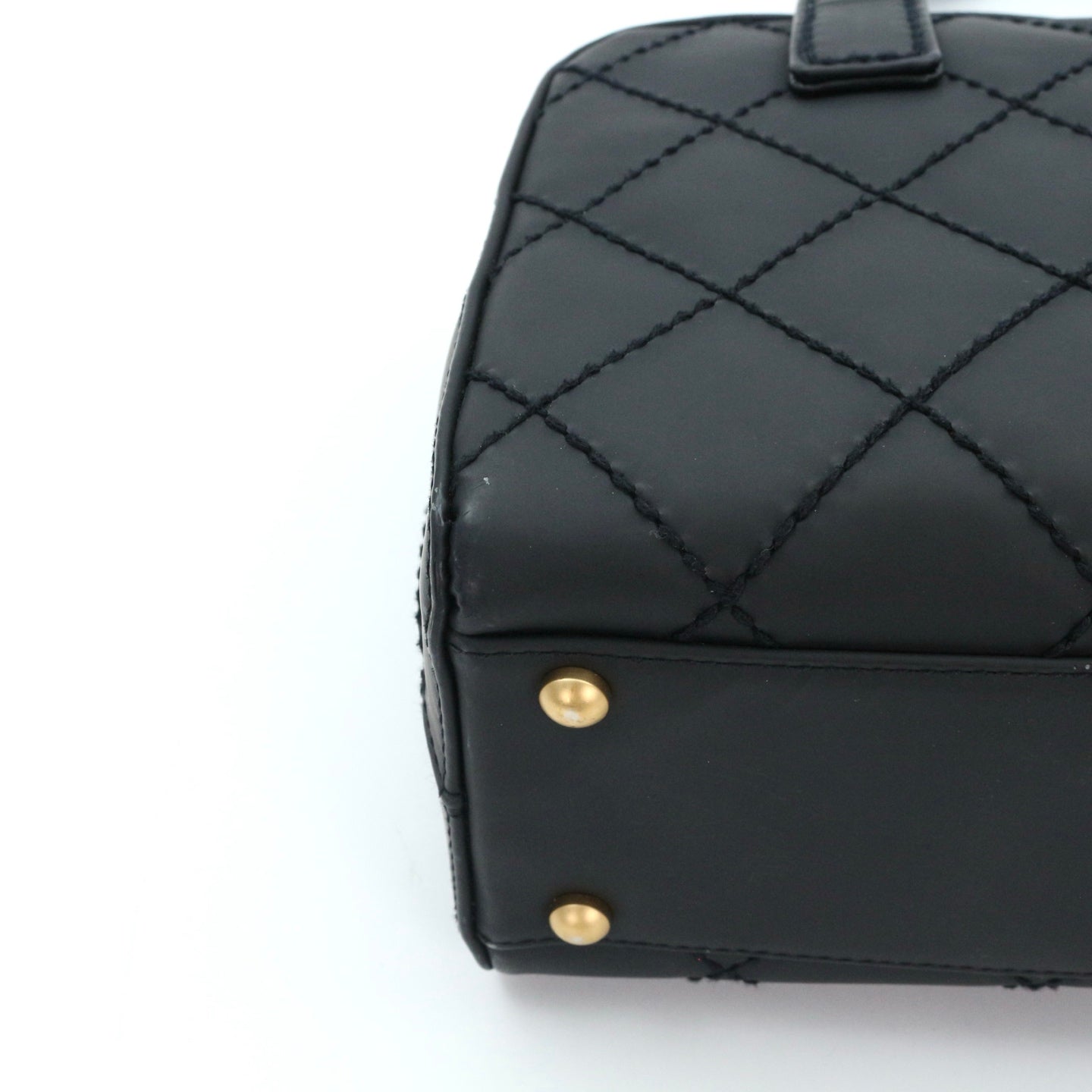 CHANEL Black Quilted Nubuck Leather Tote Bag[Used]
