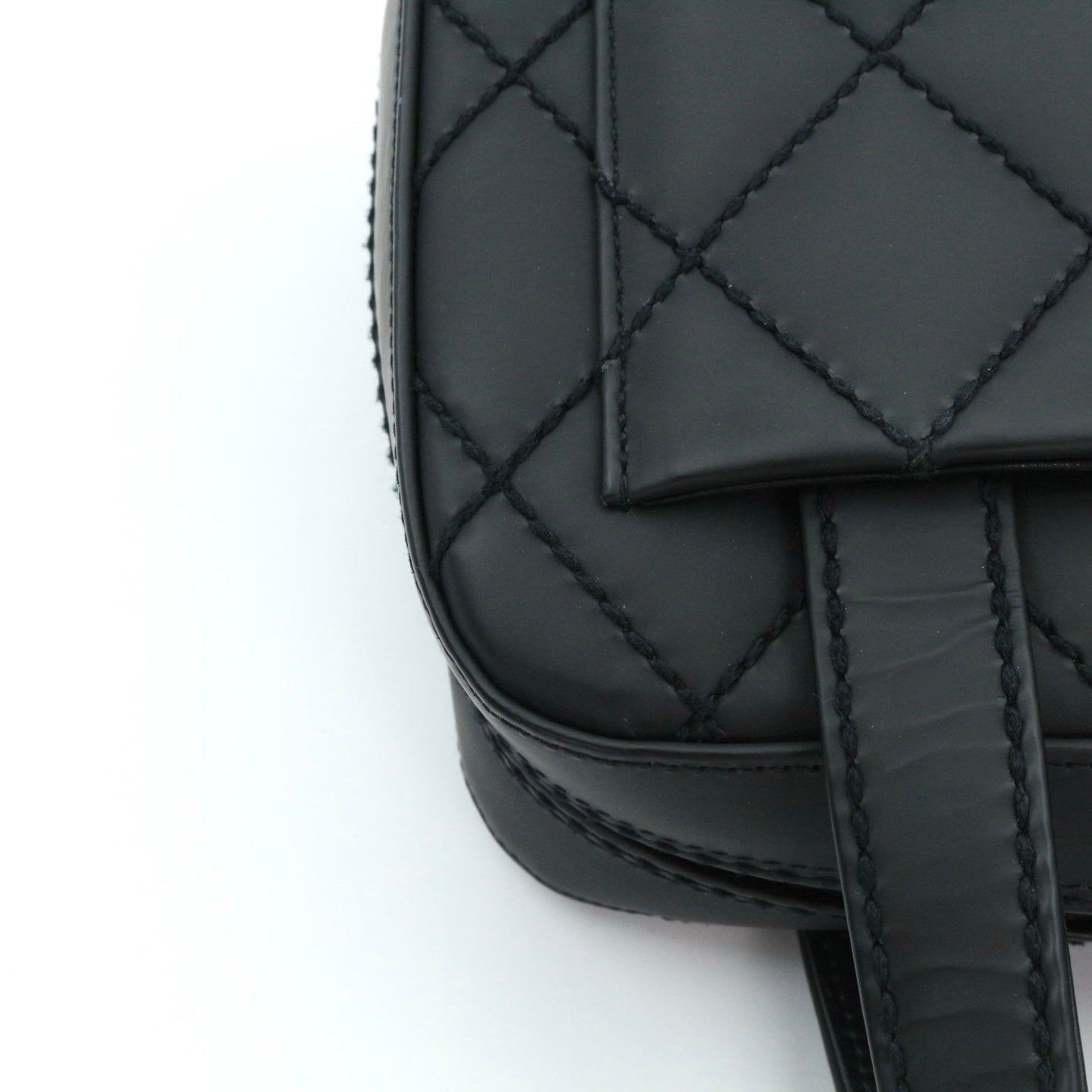 CHANEL Black Quilted Nubuck Leather Tote Bag[Used]