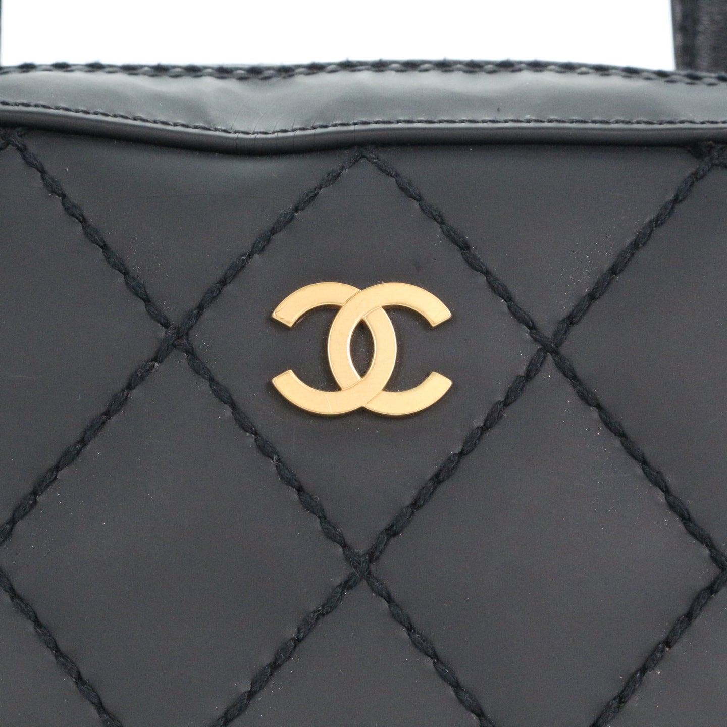 CHANEL Black Quilted Nubuck Leather Tote Bag[Used]