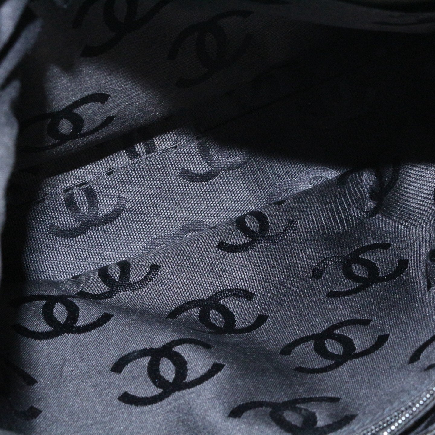 CHANEL Black Quilted Nubuck Leather Tote Bag[Used]