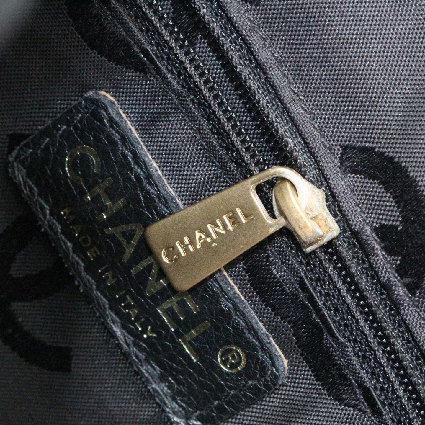 CHANEL Black Quilted Nubuck Leather Tote Bag[Used]