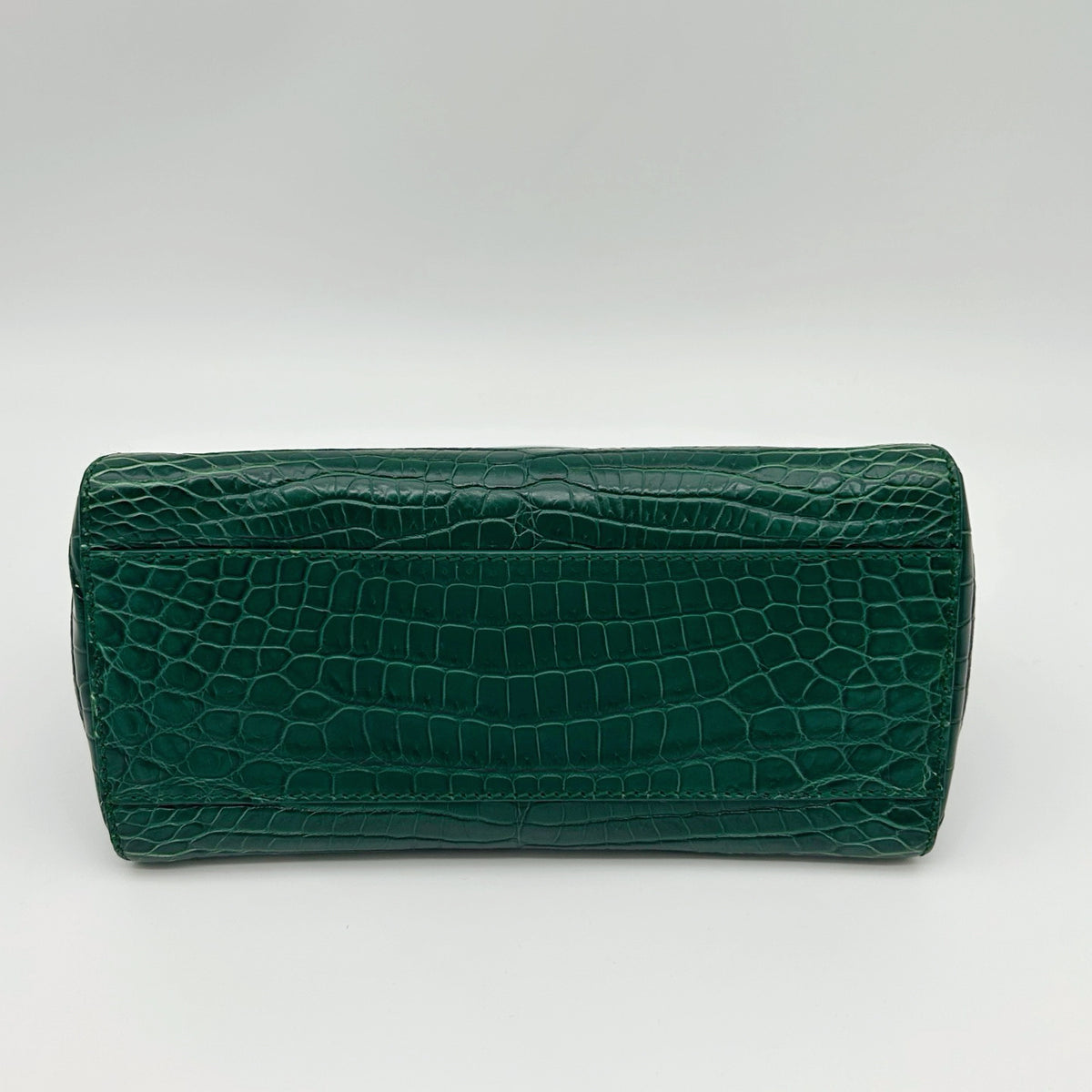 Fendi Peekaboo Dark Green Crocodile Leather 2Way Handbag [Used]