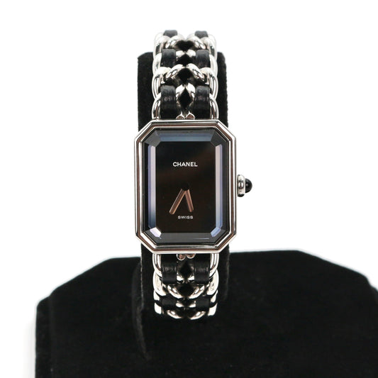 Chanel Première Black and Silver M Size Watch [Used]