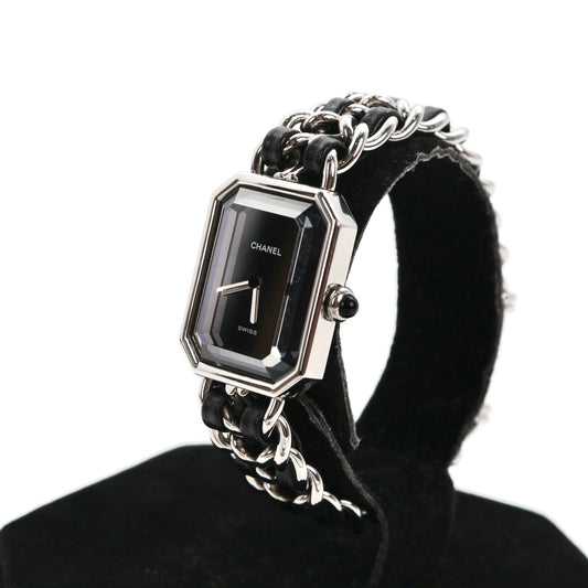 Chanel Première Black and Silver M Size Watch [Used]