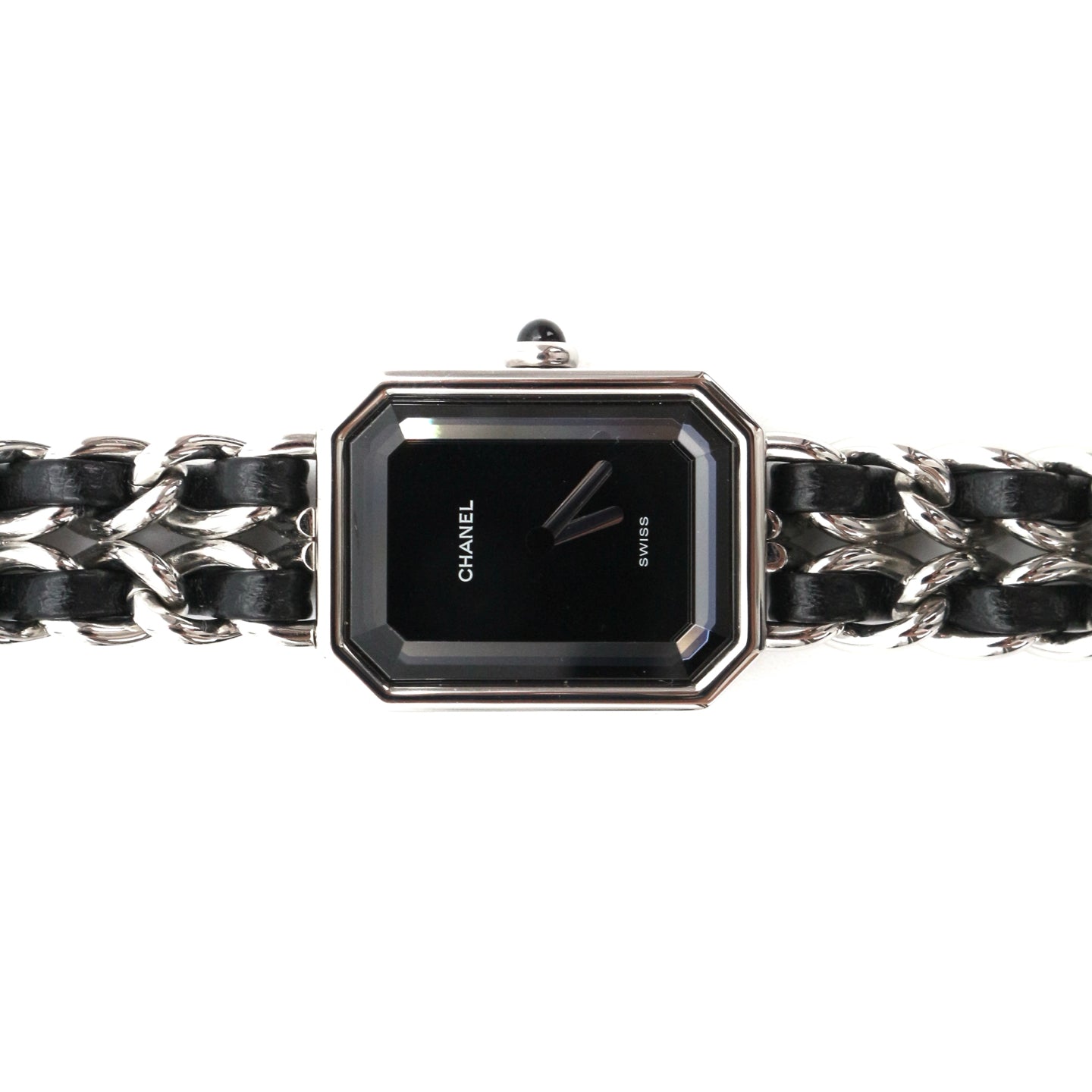 Chanel Première Black and Silver M Size Watch [Used]