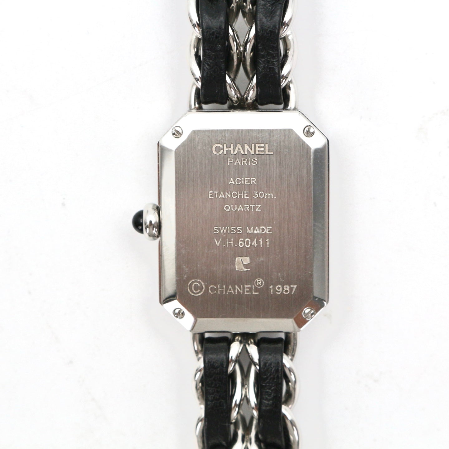 Chanel Première Black and Silver M Size Watch [Used]