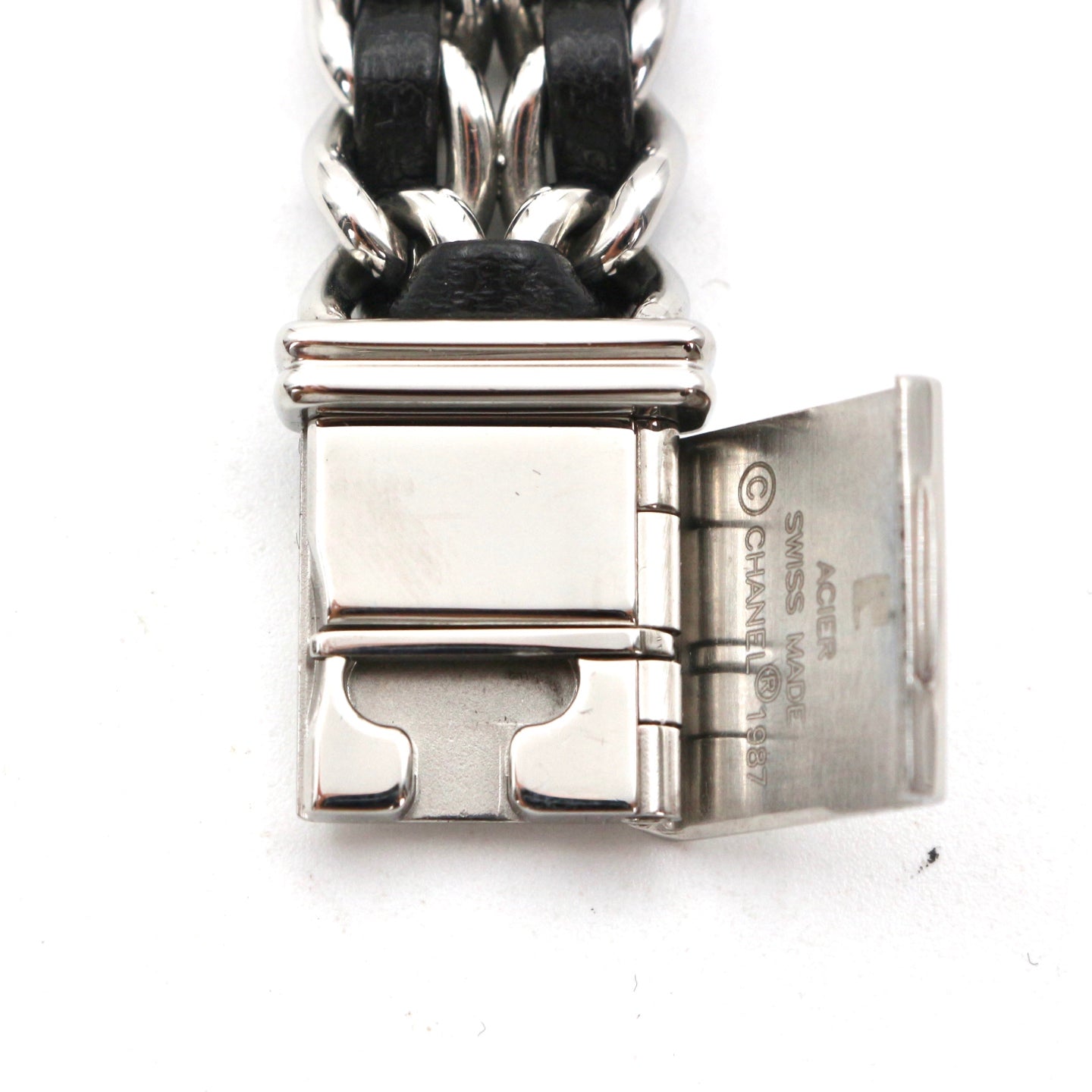 Chanel Première Black and Silver M Size Watch [Used]
