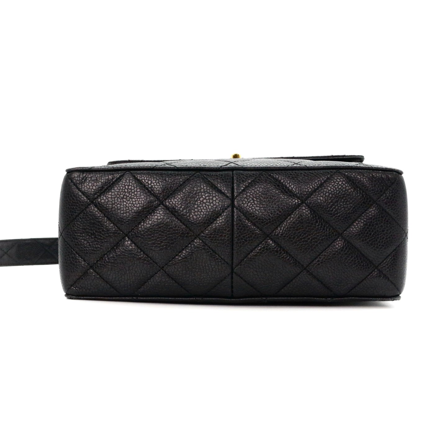 CHANEL Black Caviar Leather Box Shoulder Bag [Used]