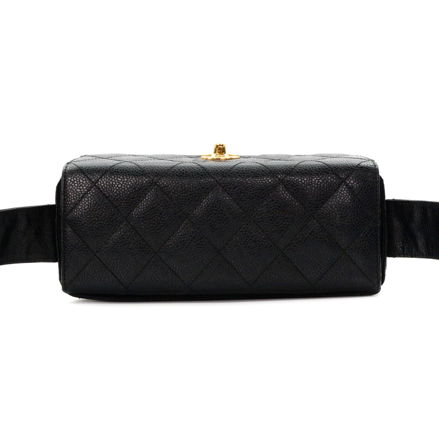 CHANEL Black Caviar Leather Box Shoulder Bag [Used]
