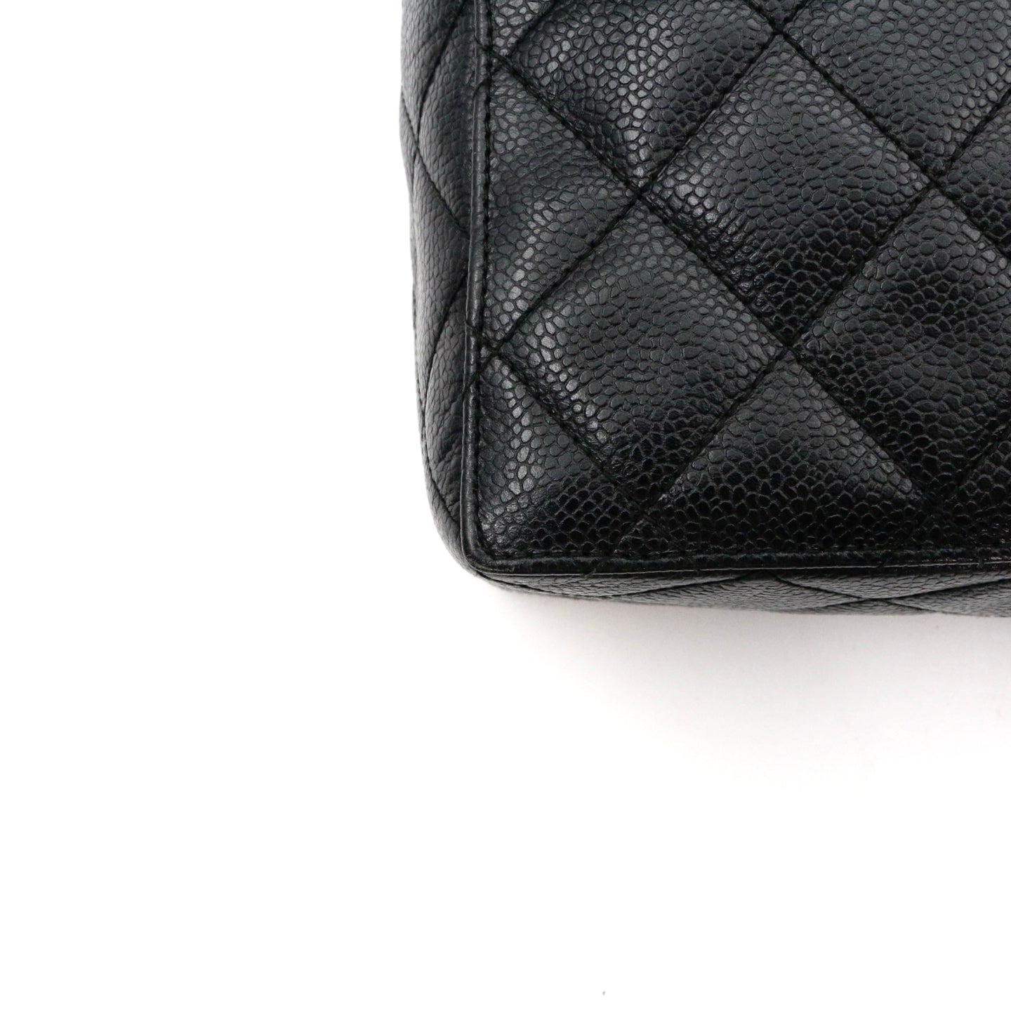 CHANEL Black Caviar Leather Box Shoulder Bag [Used]