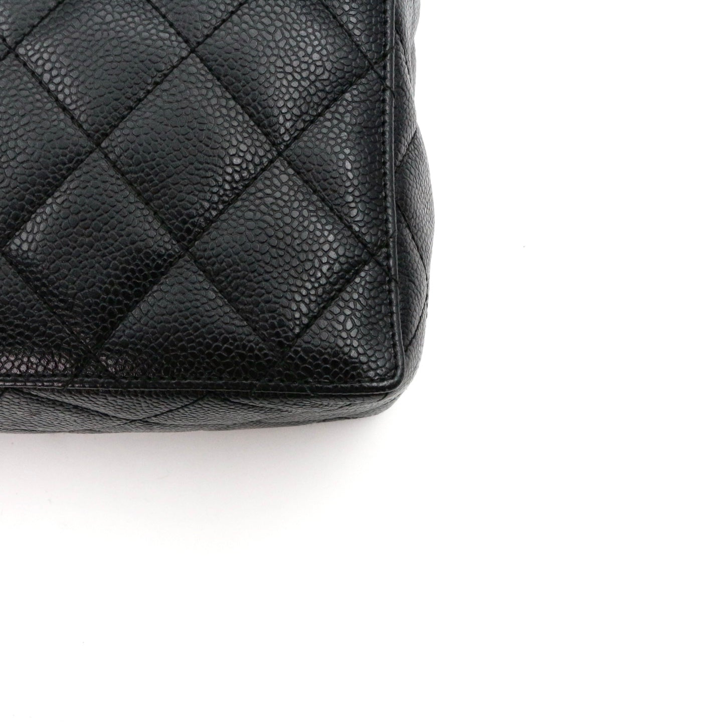 CHANEL Black Caviar Leather Box Shoulder Bag [Used]