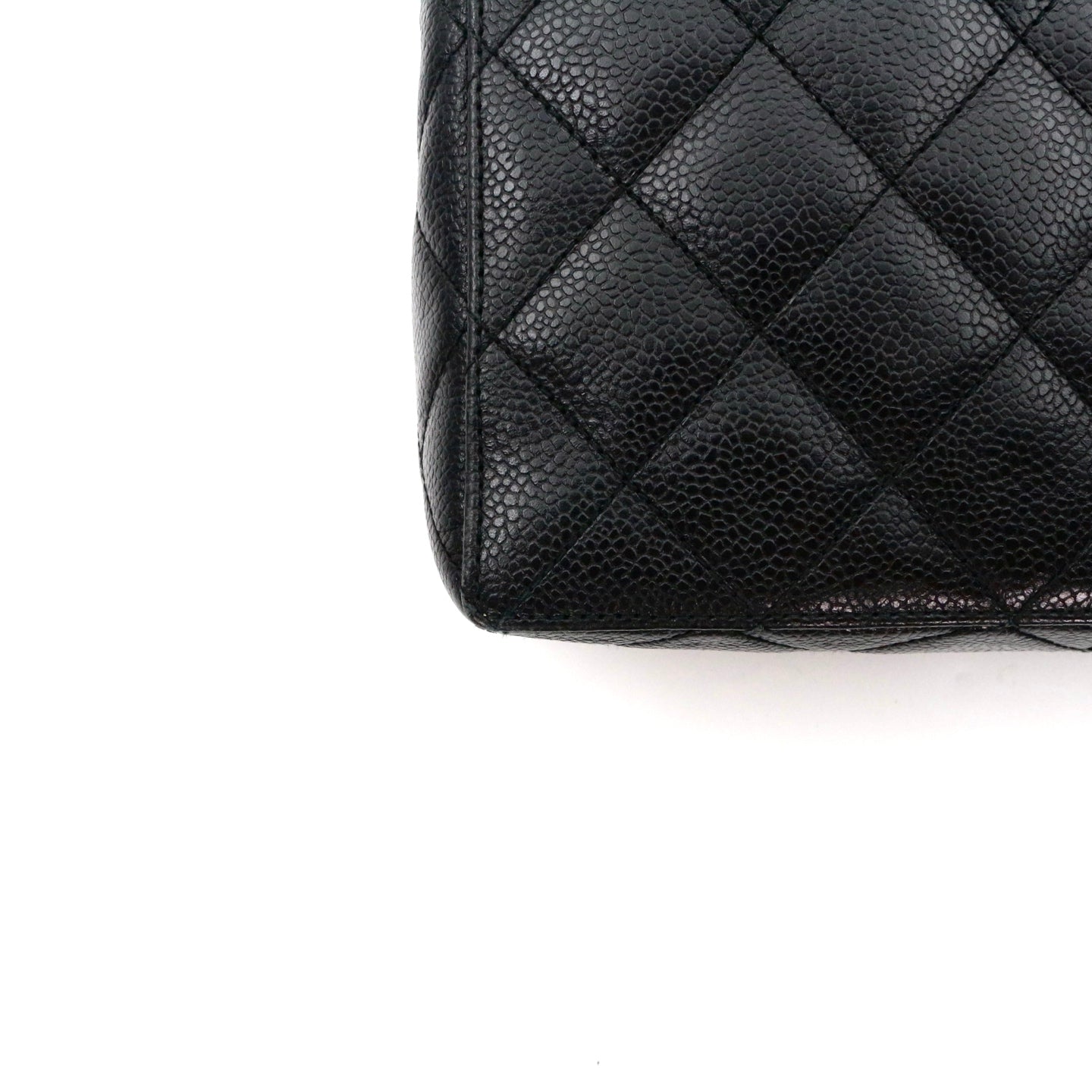 CHANEL Black Caviar Leather Box Shoulder Bag [Used]
