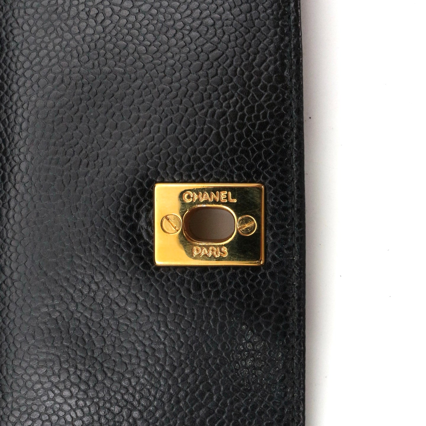 CHANEL Black Caviar Leather Box Shoulder Bag [Used]