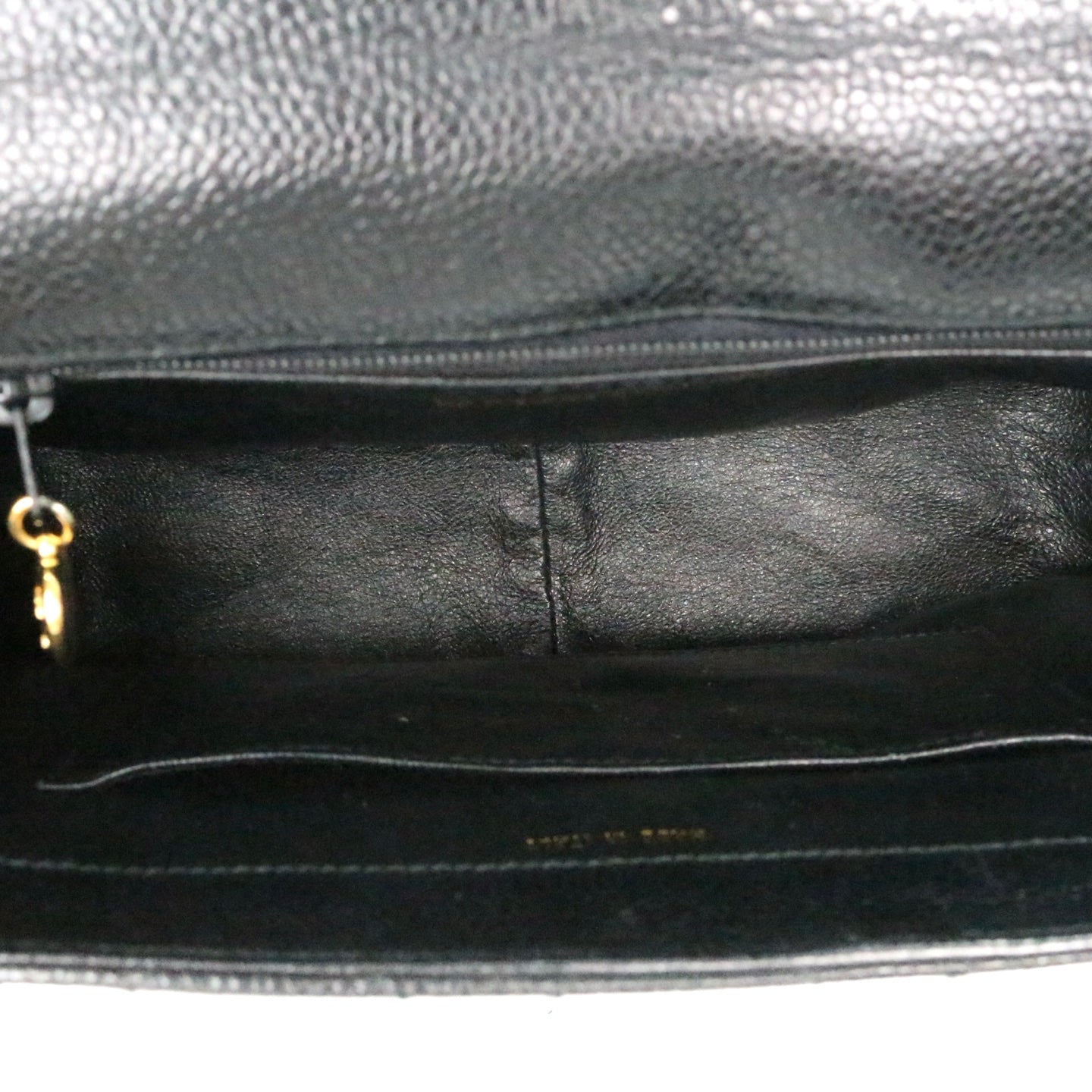 CHANEL Black Caviar Leather Box Shoulder Bag [Used]
