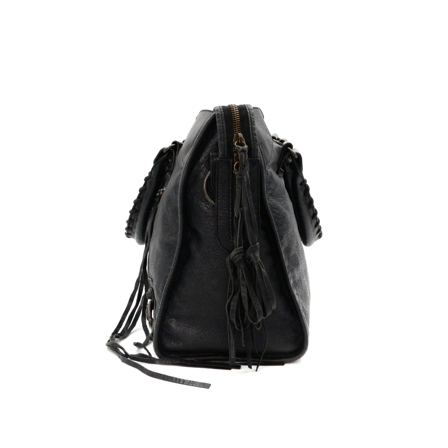 Balenciaga Black Motorcycle City Big 2Way Bag with Strap [Used]