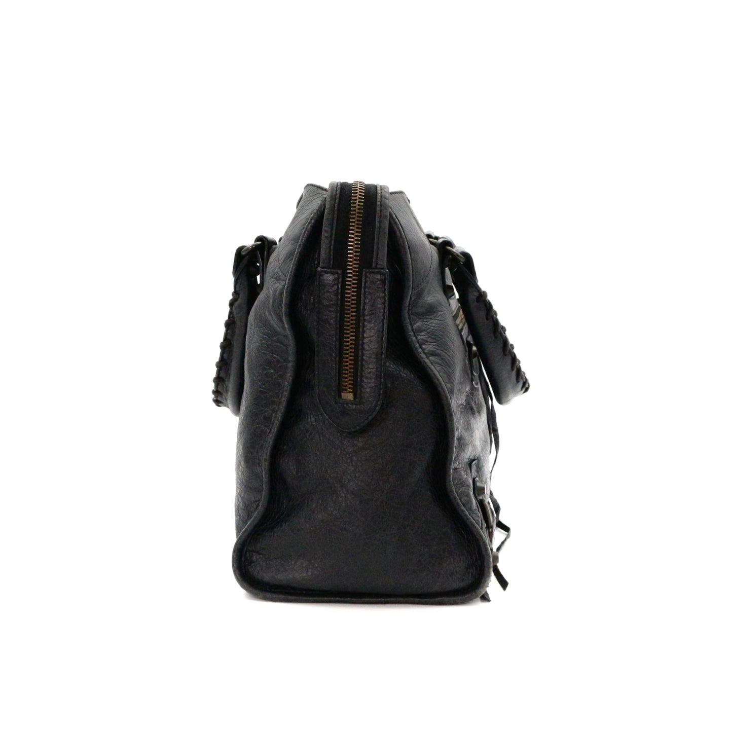 Balenciaga Black Motorcycle City Big 2Way Bag with Strap [Used]