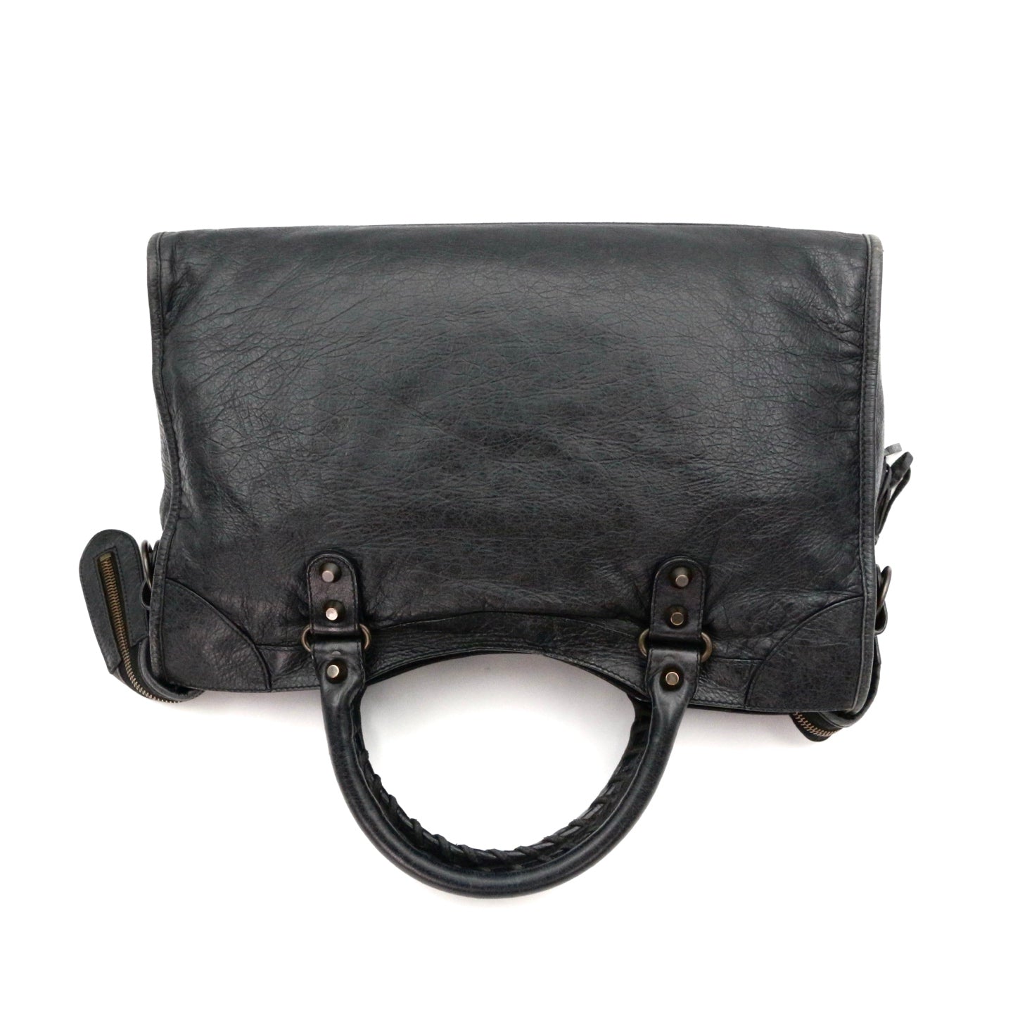 Balenciaga Black Motorcycle City Big 2Way Bag with Strap [Used]