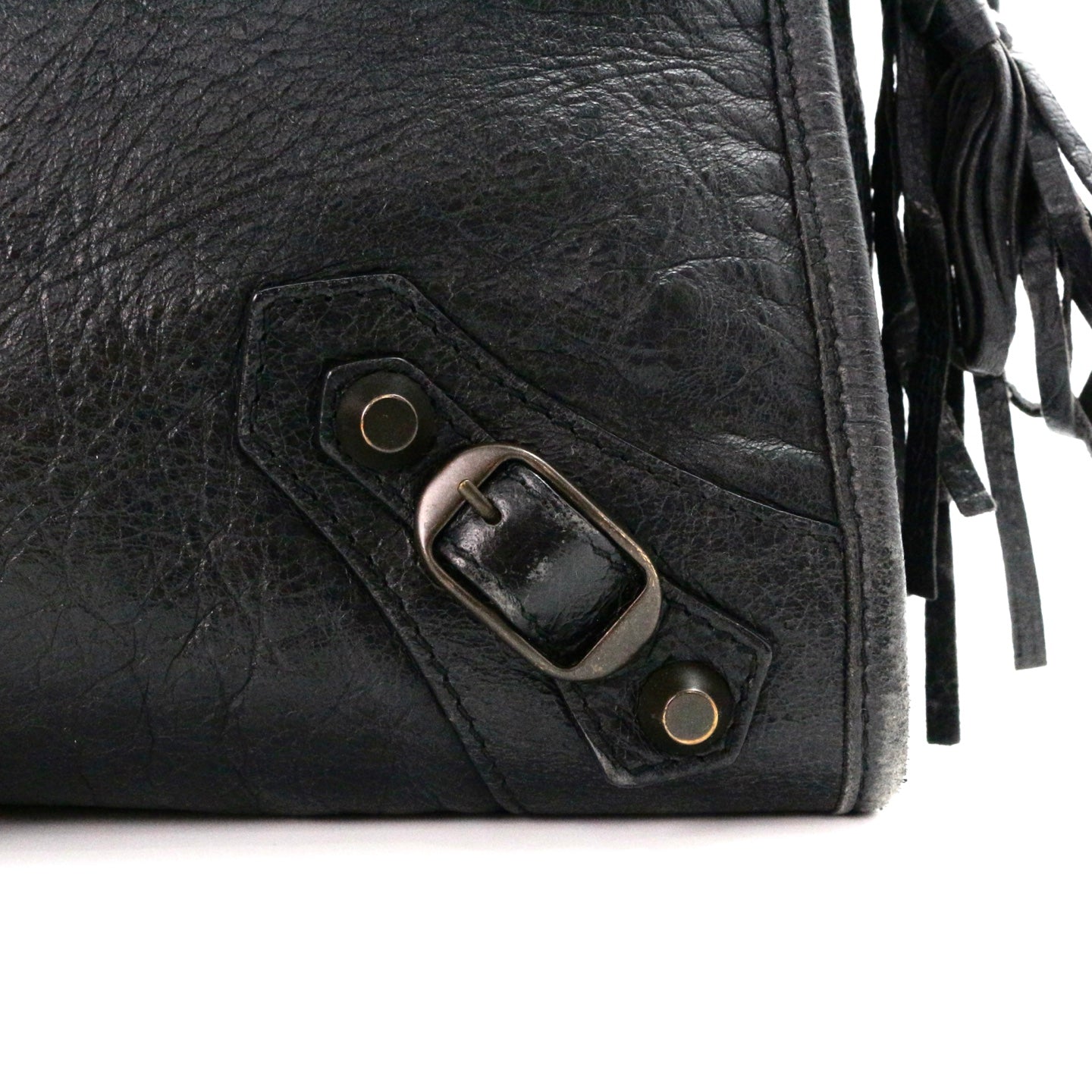 Balenciaga Black Motorcycle City Big 2Way Bag with Strap [Used]